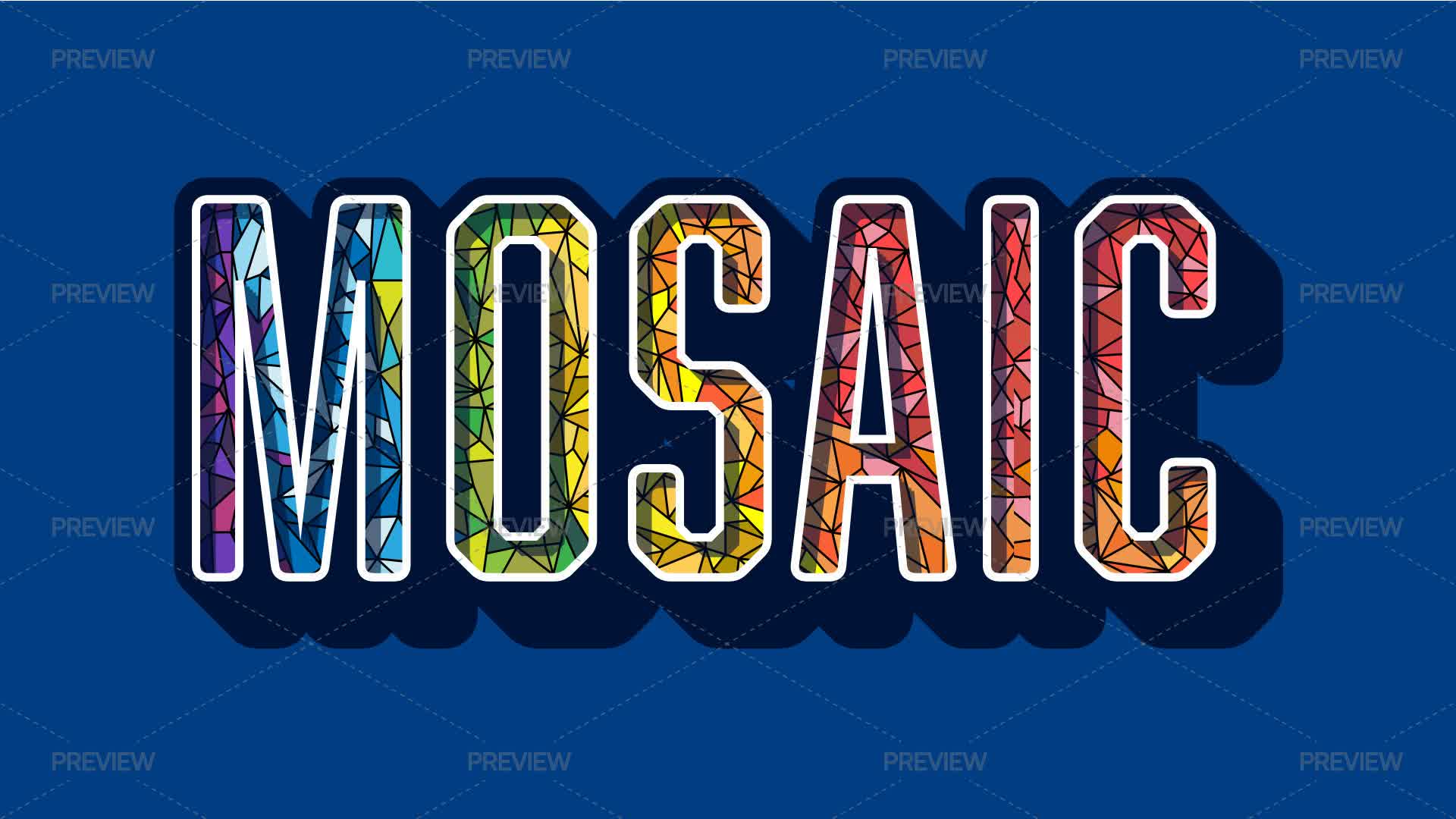 Text Mosii Mosaic Text Effect by Wavebreak Media - Graphics | Motion Array