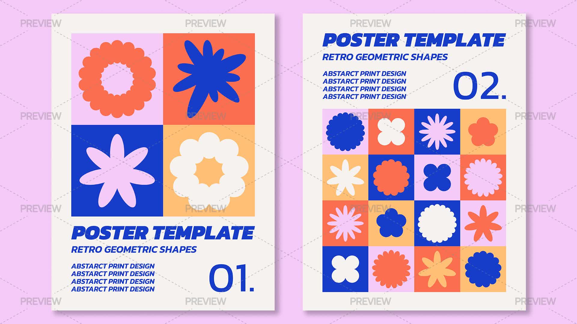 Geometric Shape Posters - Graphics | Motion Array
