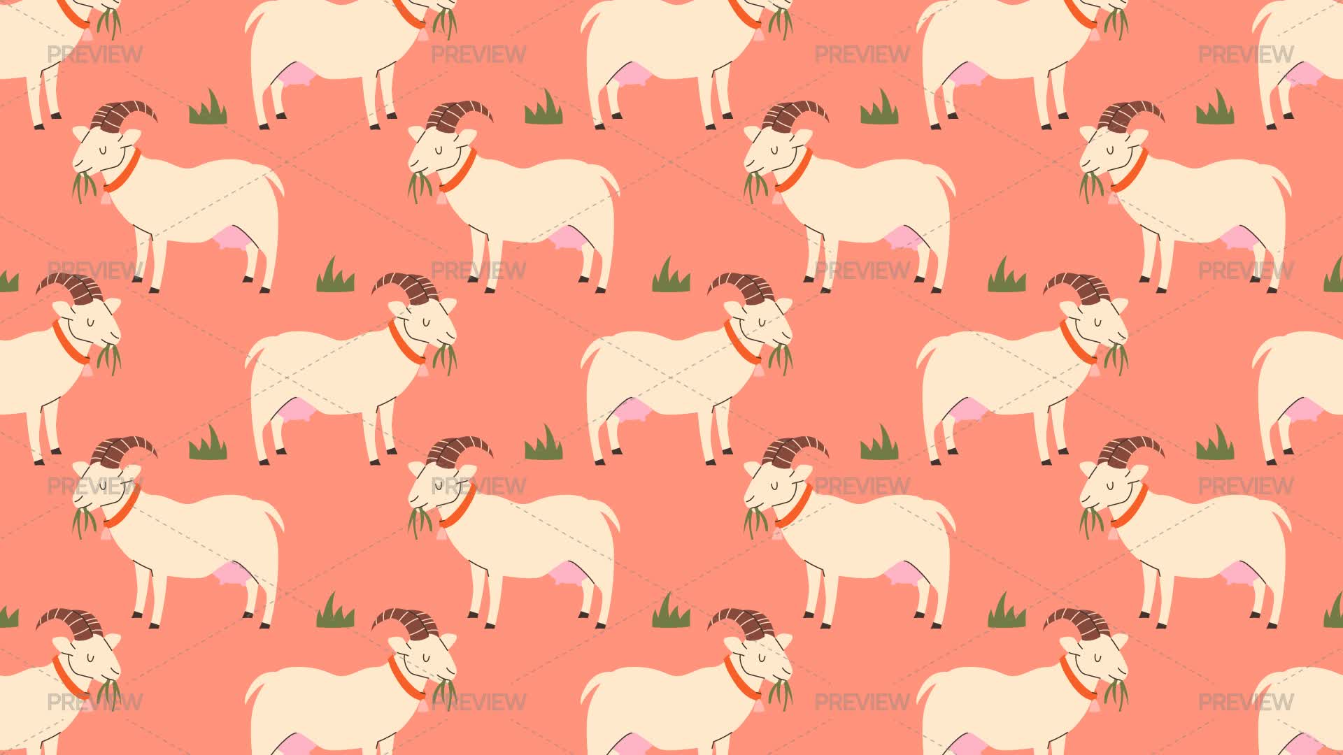 Goats Seamless Pattern - Graphics | Motion Array