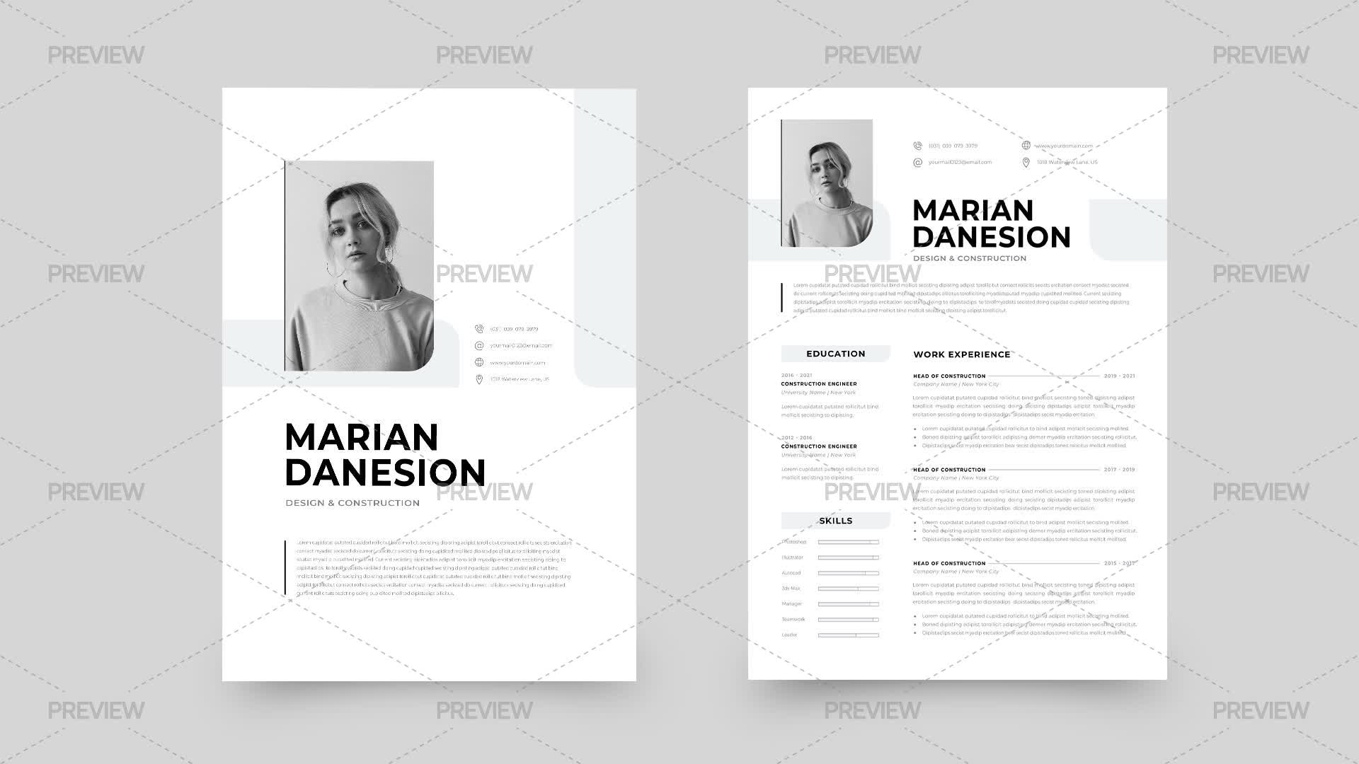 CV Resume Template - Graphics | Motion Array