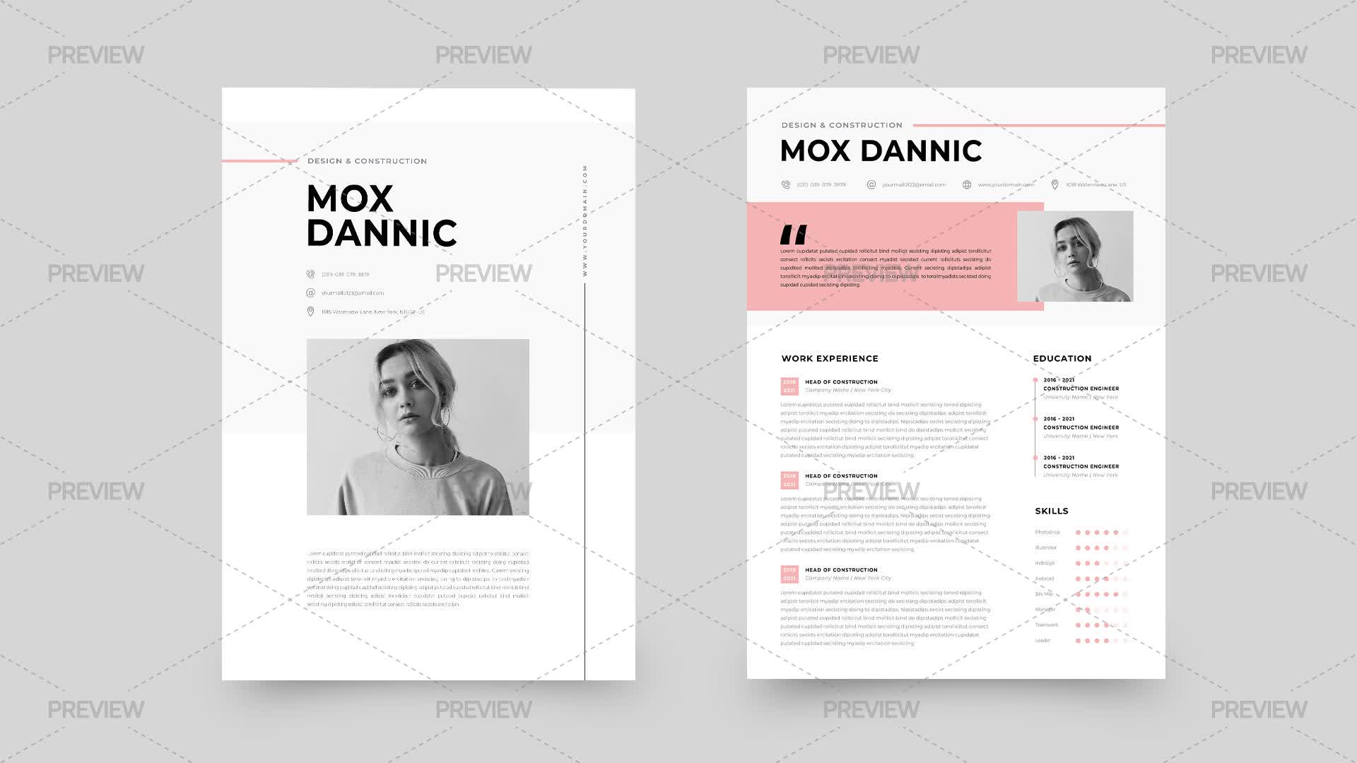 CV Resume Template - Graphics | Motion Array
