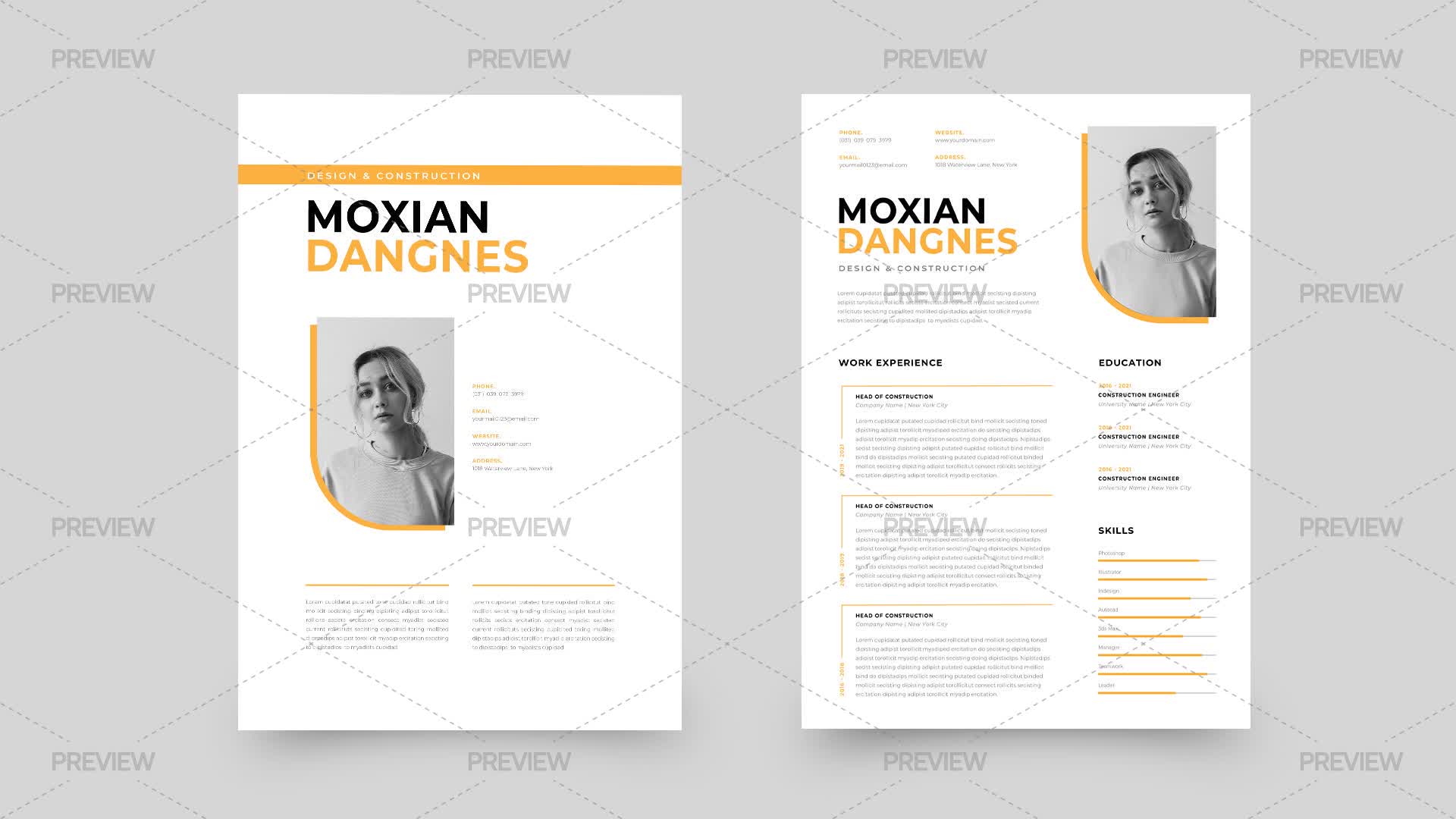 CV Resume Template - Graphics | Motion Array