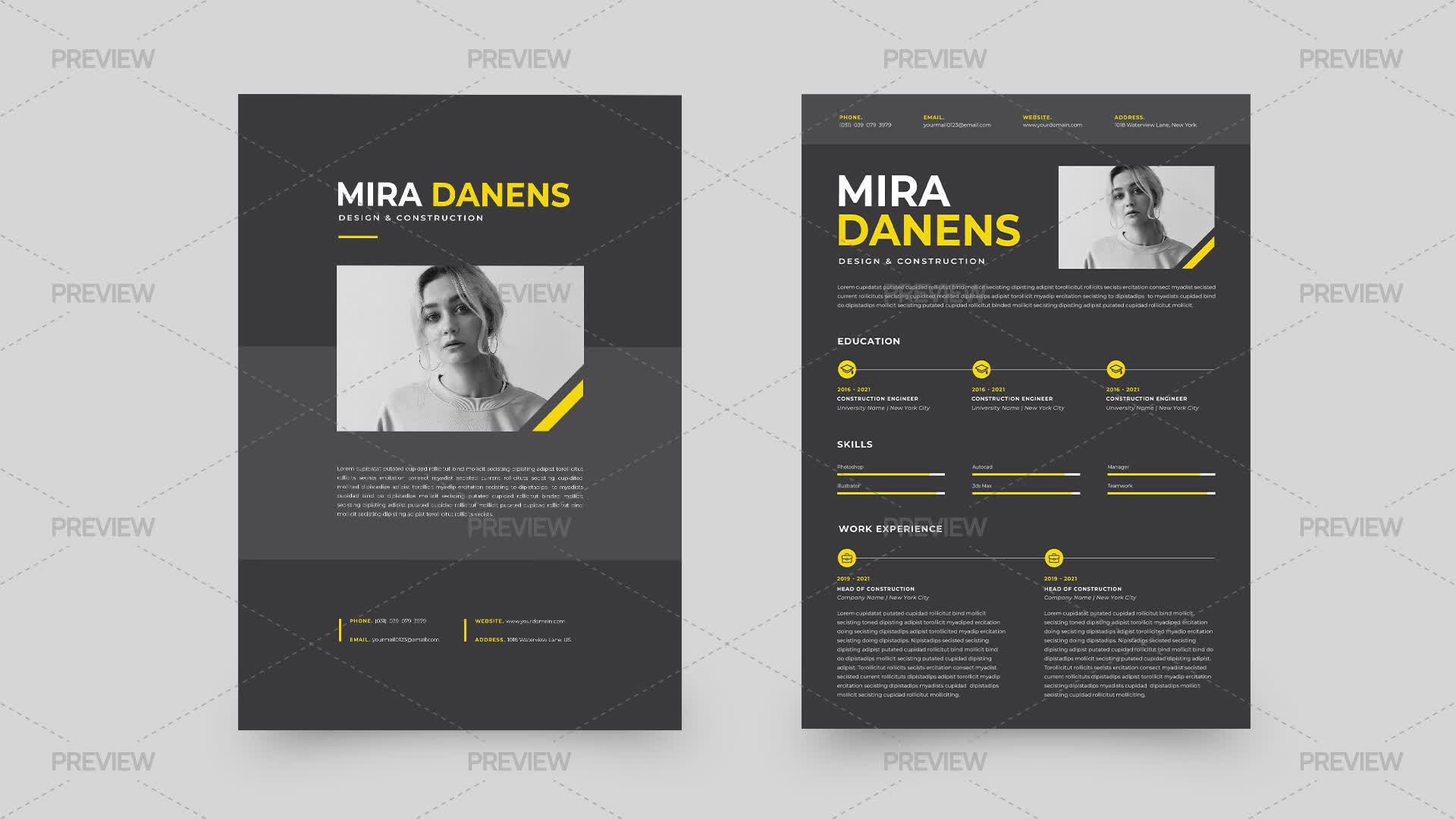 CV Resume Template - Graphics | Motion Array