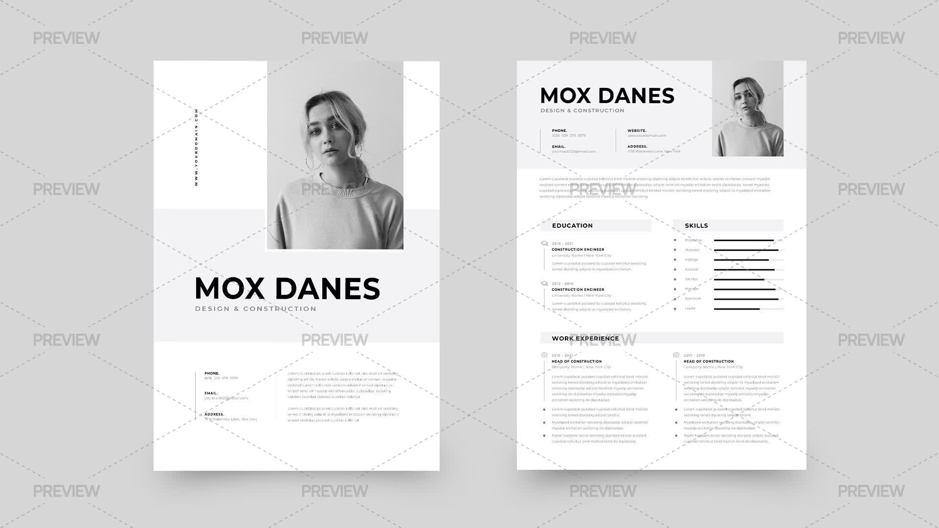 CV Resume Template - Graphics | Motion Array