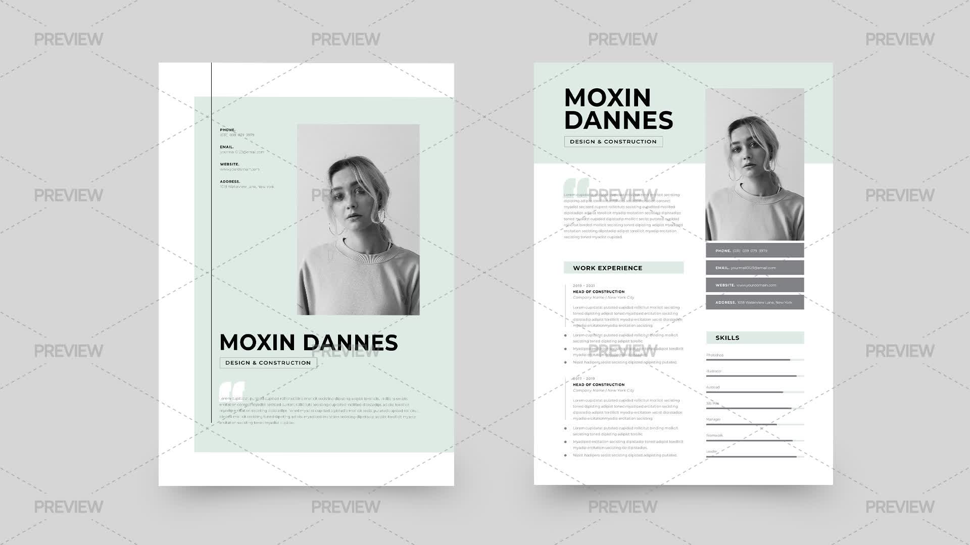 CV Resume Template - Graphics | Motion Array