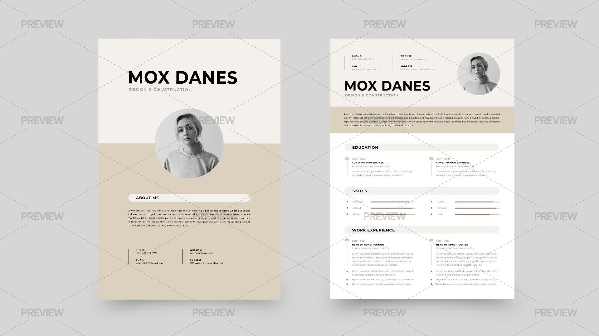 CV Resume Template - Graphics | Motion Array