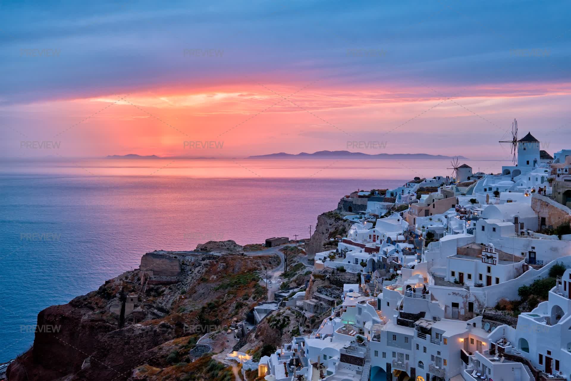 Famous Greek Tourist Destination Oia, Greece by Dmitry Rukhlenko ...