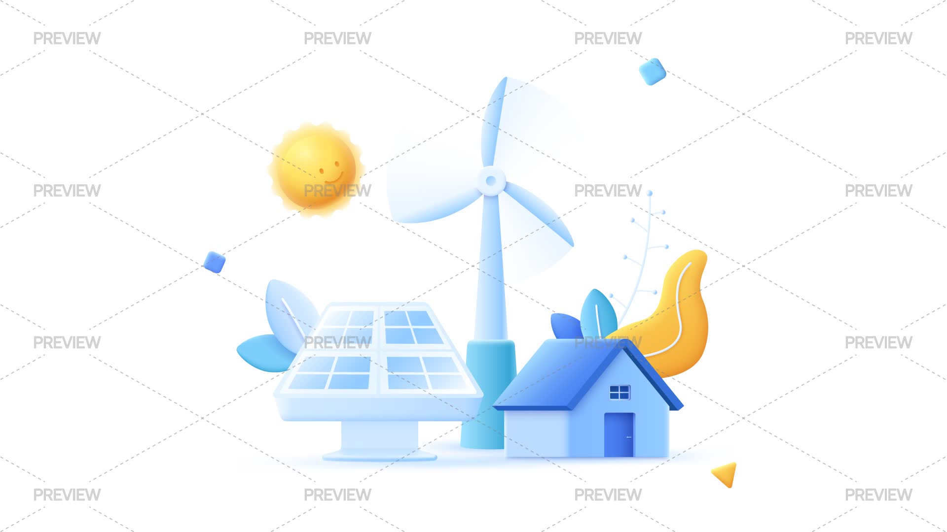 Energy Wall Graphics Renewable Energy Home by Andrew_Kras - Graphics | Motion Array