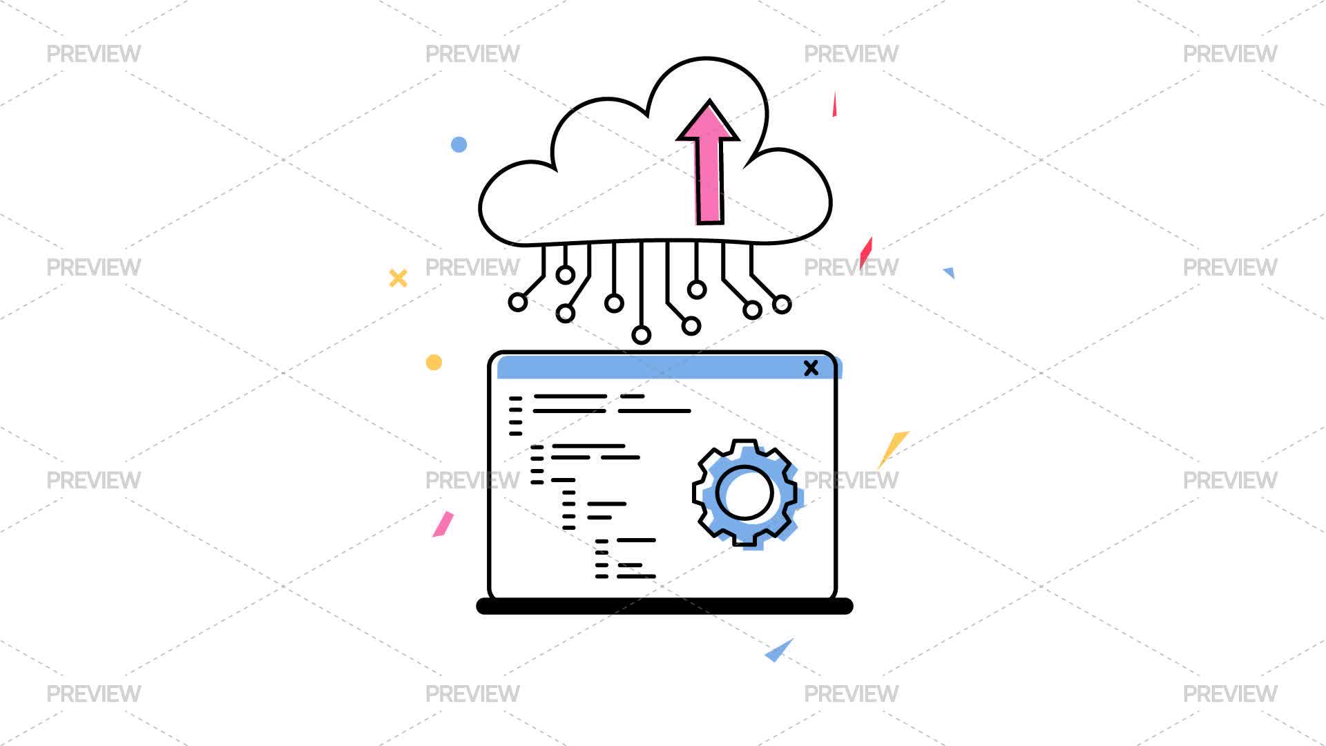 Cloud Computing And Data Upload Graphics Motion Array Cloud computing and data upload graphics motion array