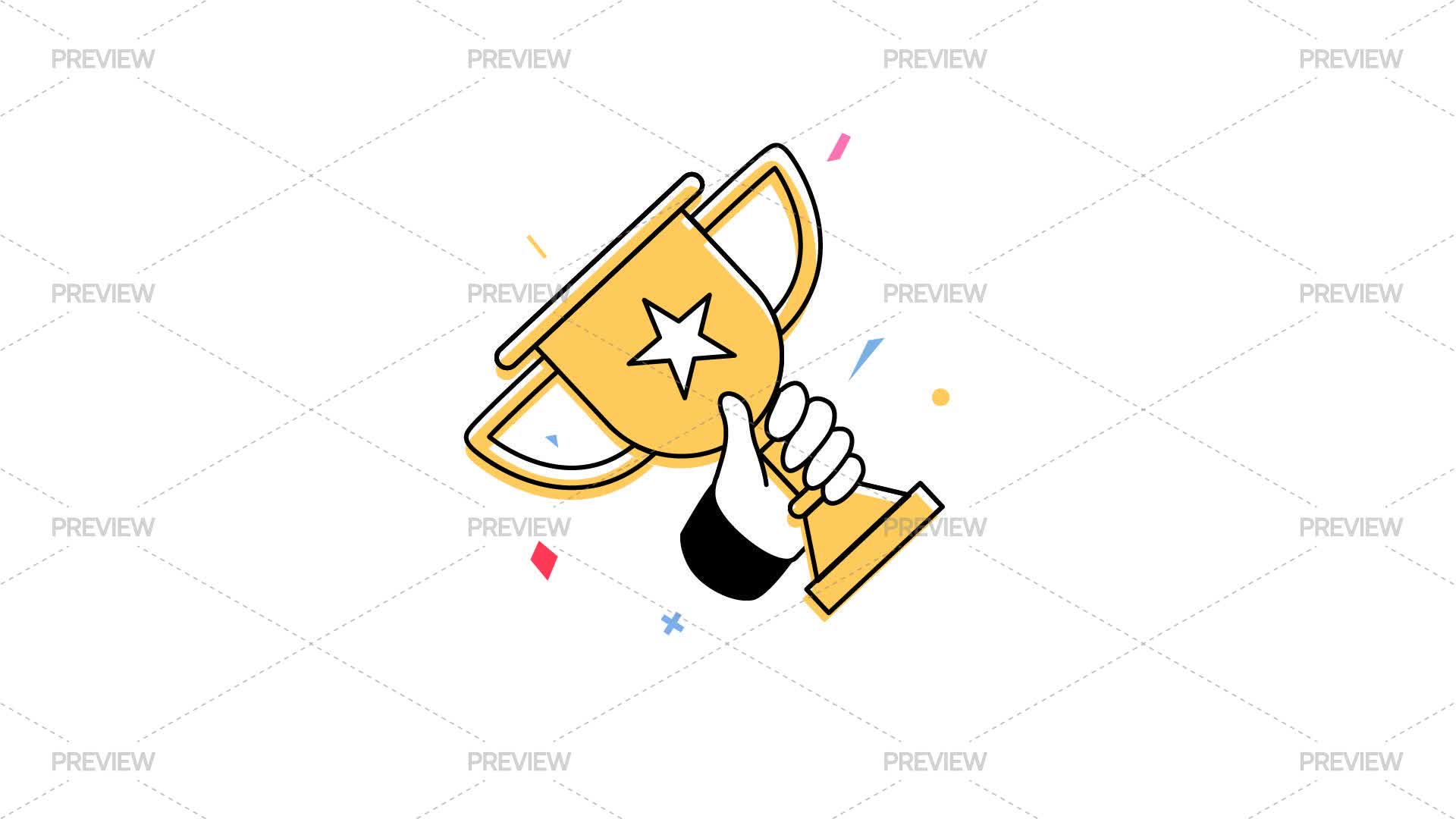 Victory Score Graphics Victory And Achievement Trophy - Graphics | Motion Array
