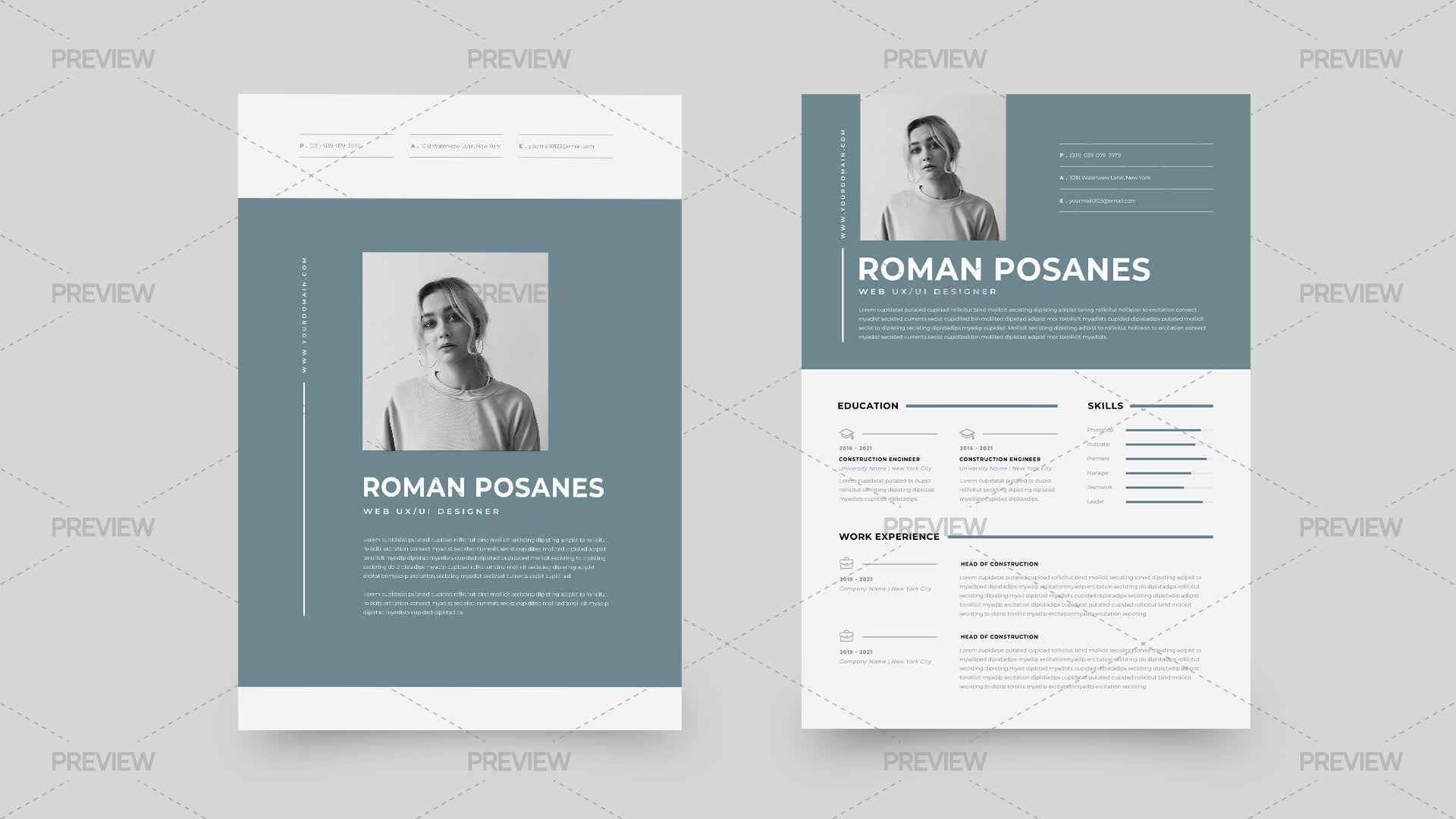 CV Resume Template - Graphics | Motion Array