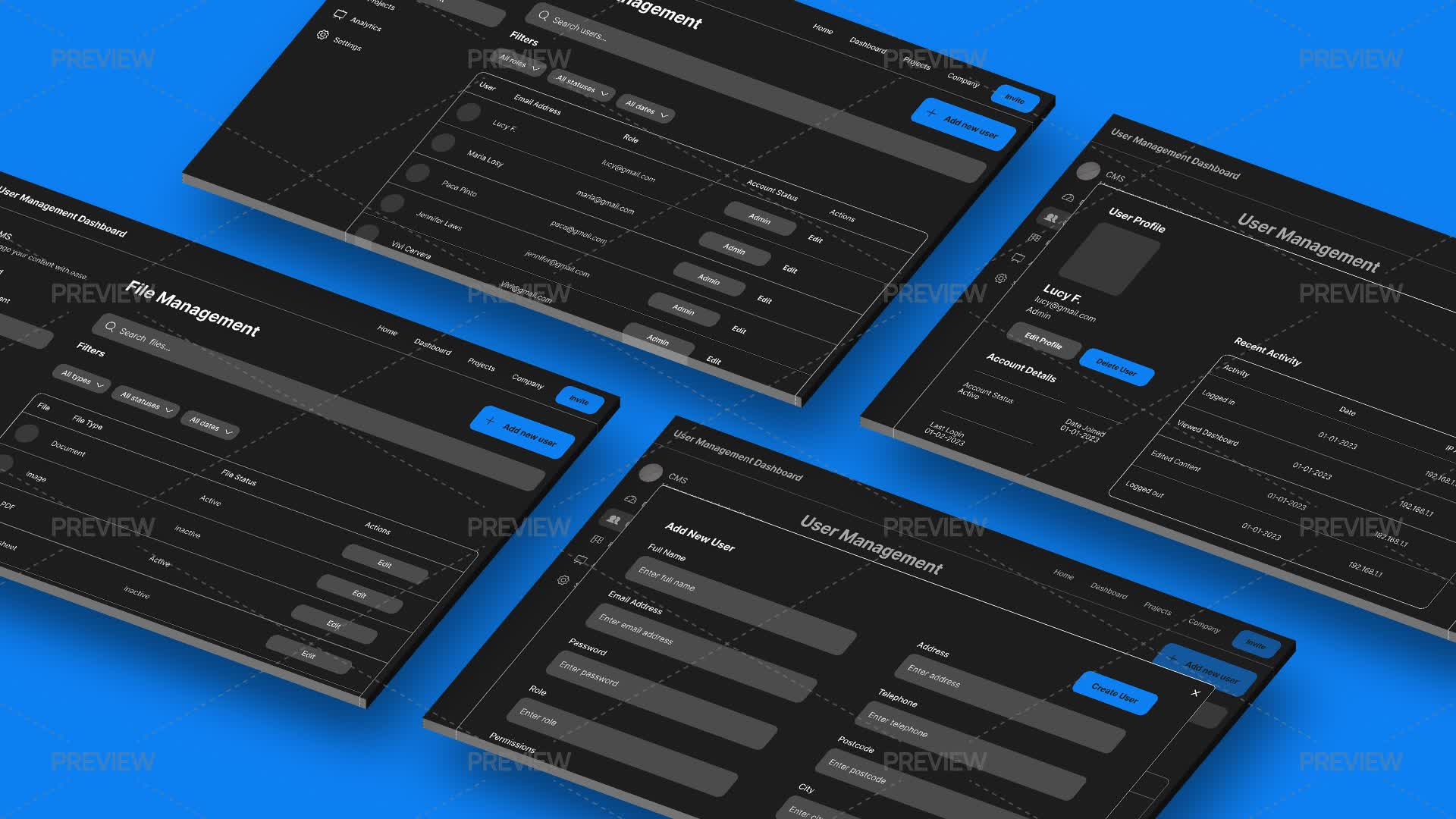 User Management And Administration UI Dashboard by Nagare Design ...