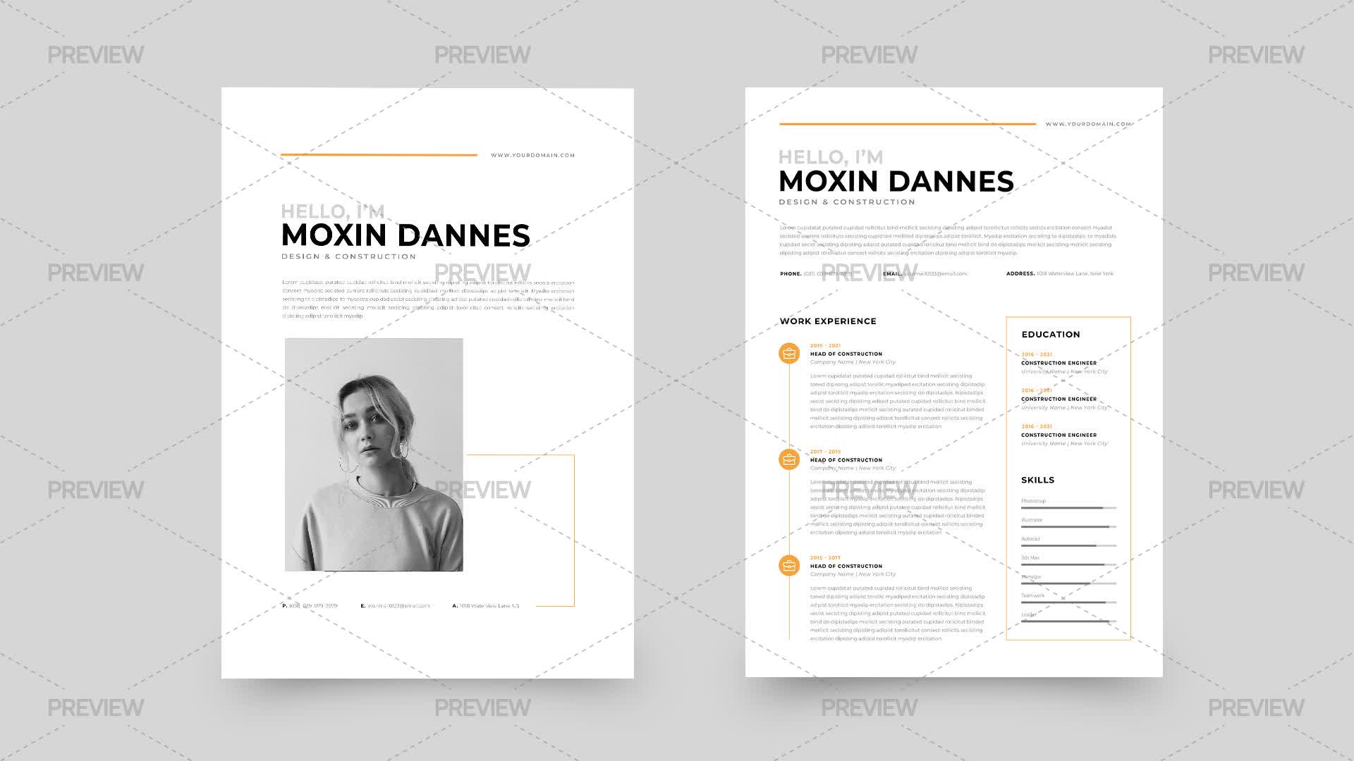 CV Resume Template - Graphics | Motion Array