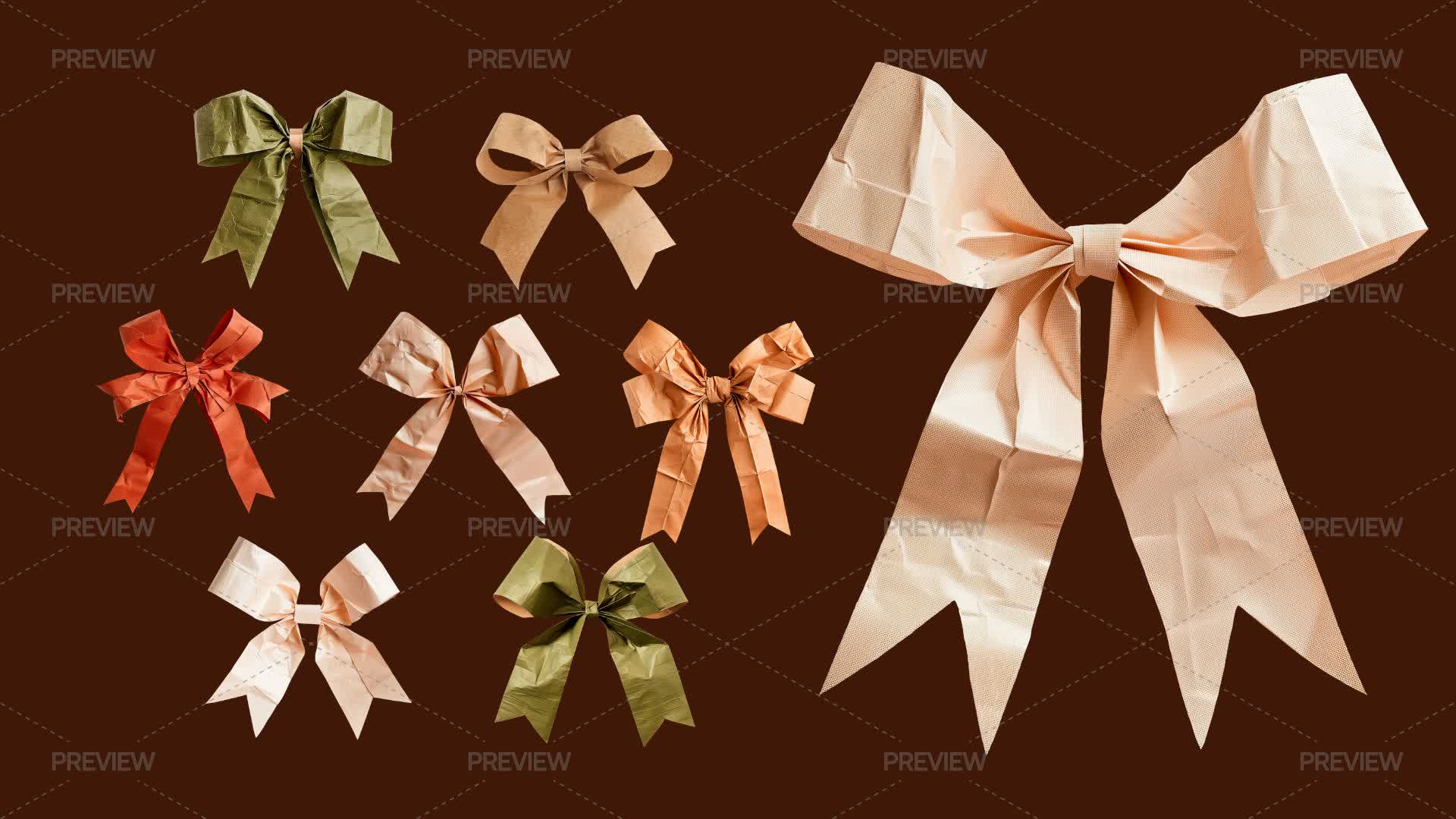 Paper Bow Sticker 8 Paper Bows by barsrsind - Graphics | Motion Array