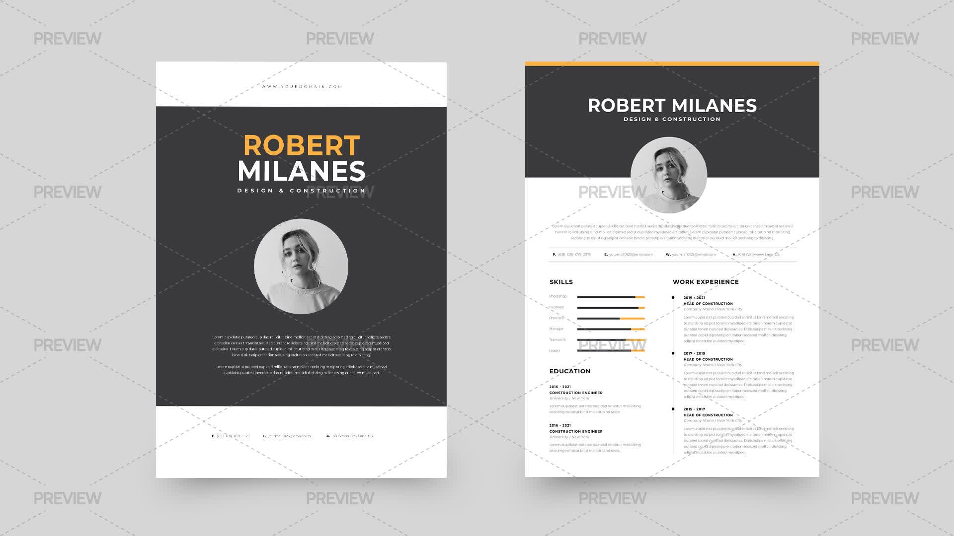 CV Resume Template - Graphics | Motion Array