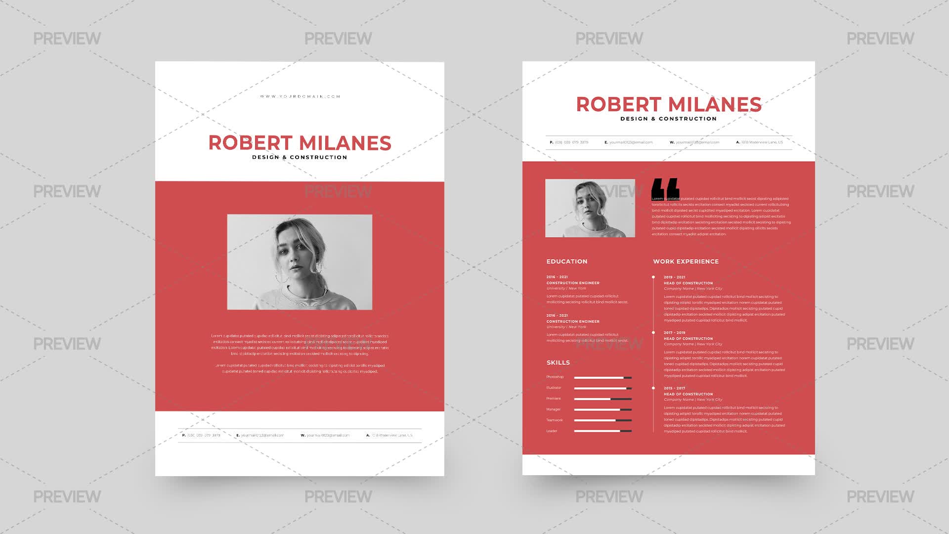 CV Resume Template - Graphics | Motion Array