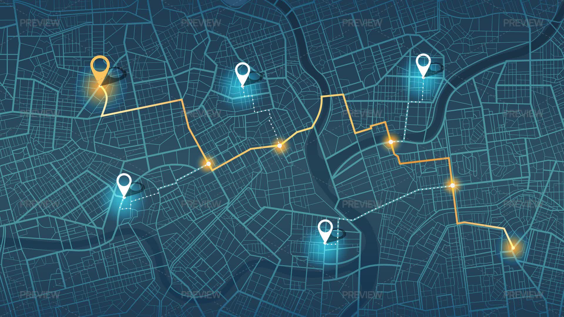 Navigate Routes GPS Navigation Routes by Aqi49 - Graphics | Motion Array