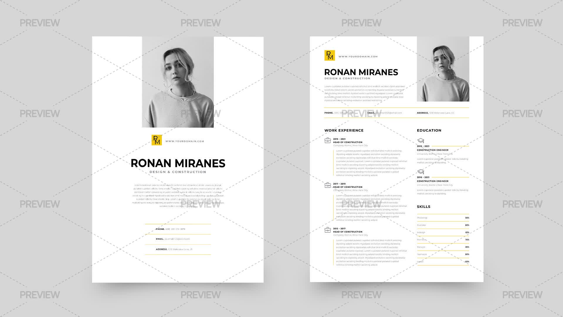 CV Resume Template - Graphics | Motion Array