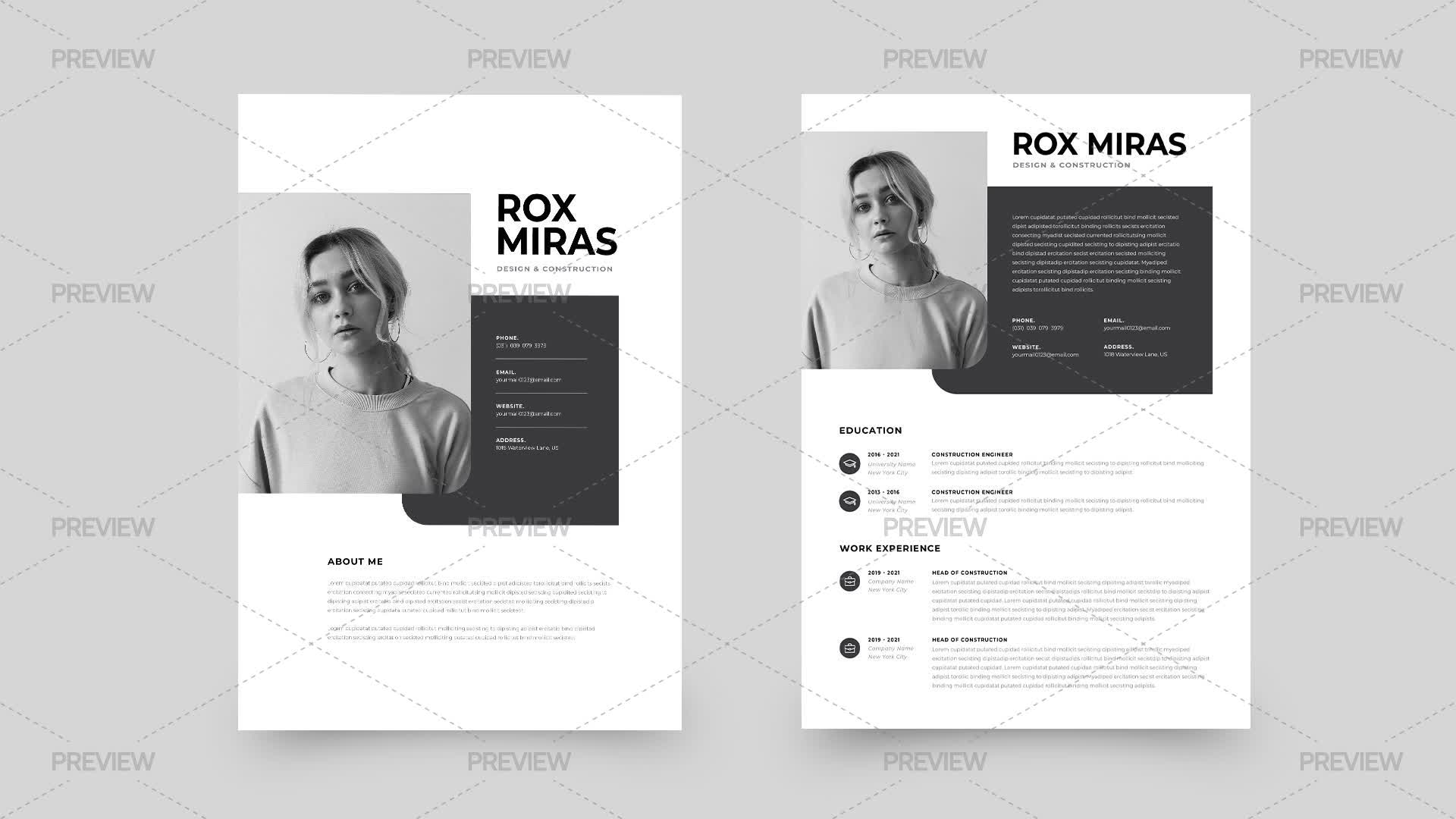 CV Resume Template - Graphics | Motion Array