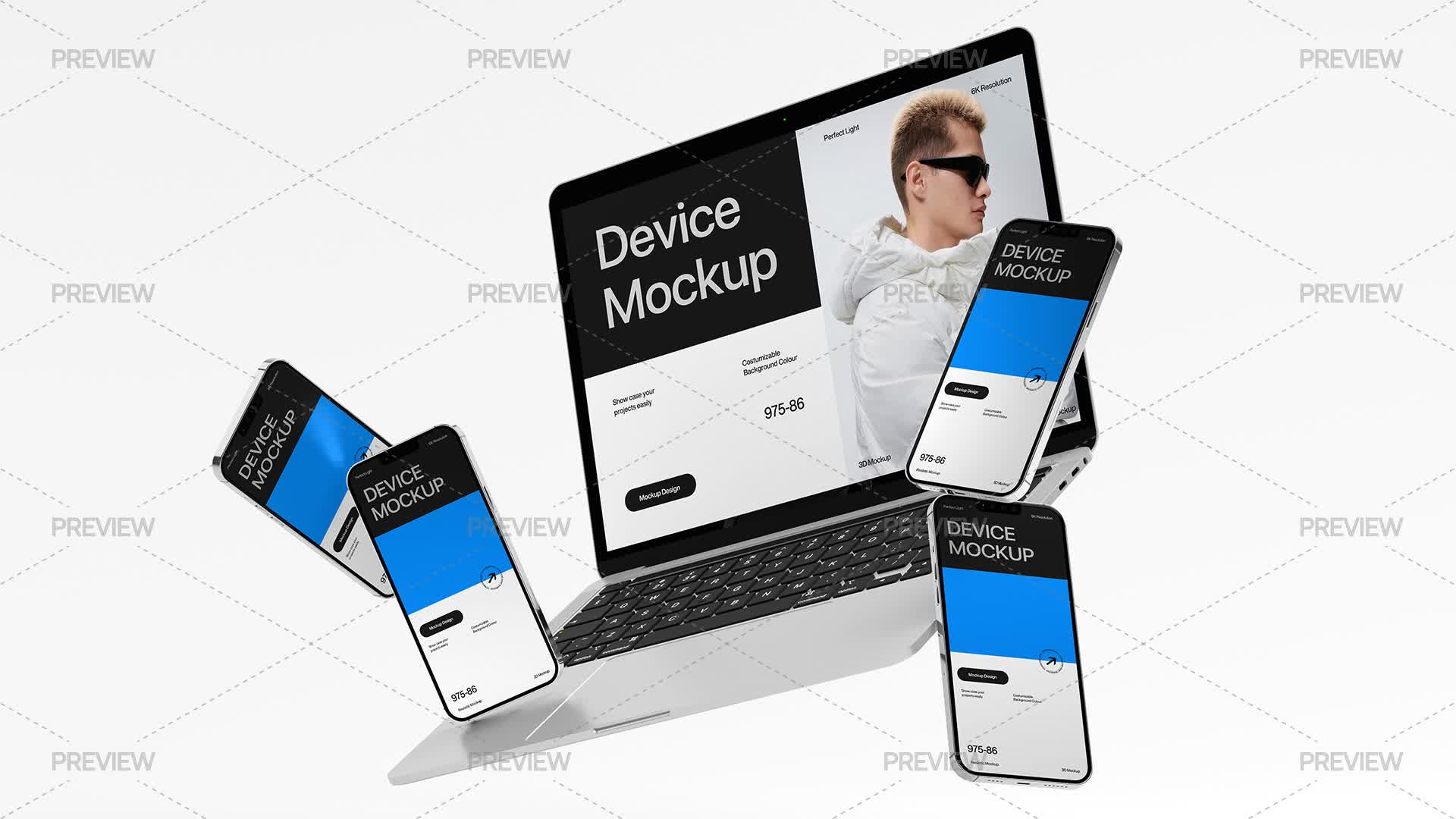 Multi Device Graphics Multiple Screen Device Mockup - Graphics | Motion Array