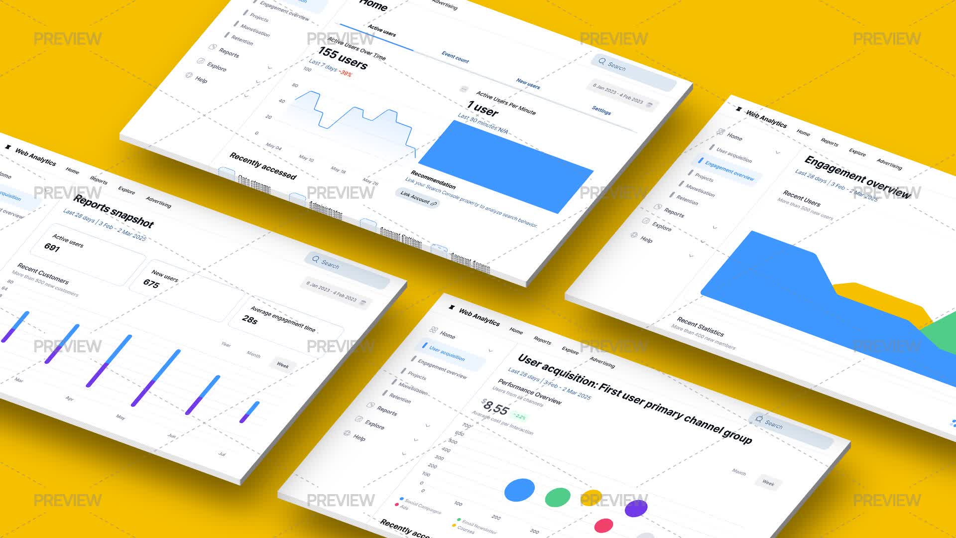Digital Web, Marketing & User Analytics Web App UI - Graphics | Motion ...