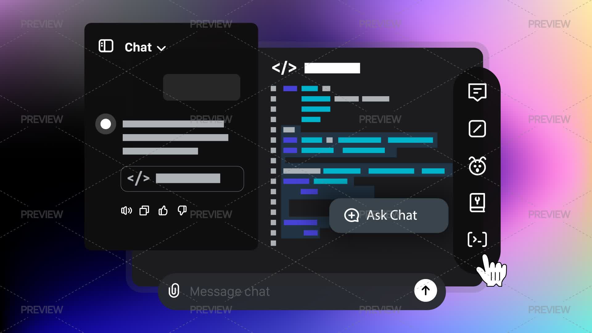 AI Coding Assistant Interface by lina_chepolina - Graphics | Motion Array