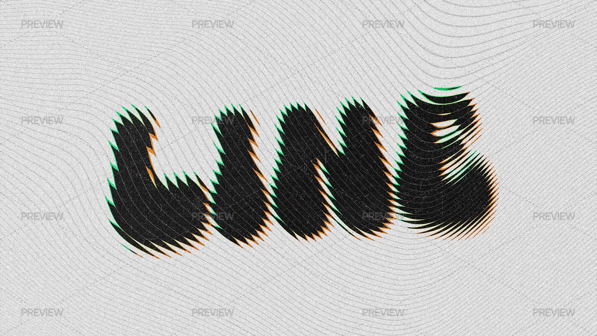 Wavy Line Distortion Text Effect by Ibragimov - Graphics | Motion Array