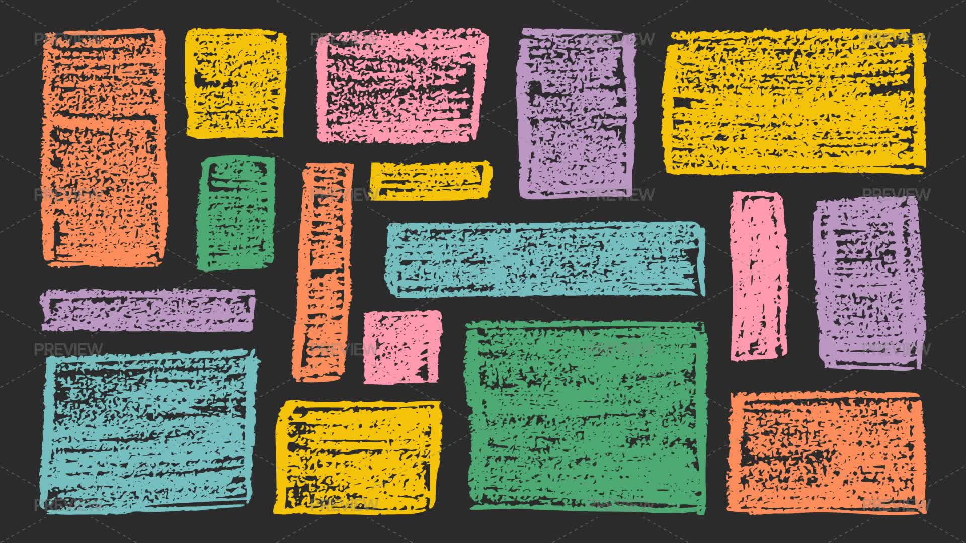 Crayon Array Colorful Crayon Shapes by yuliashahraeva - Graphics | Motion Array