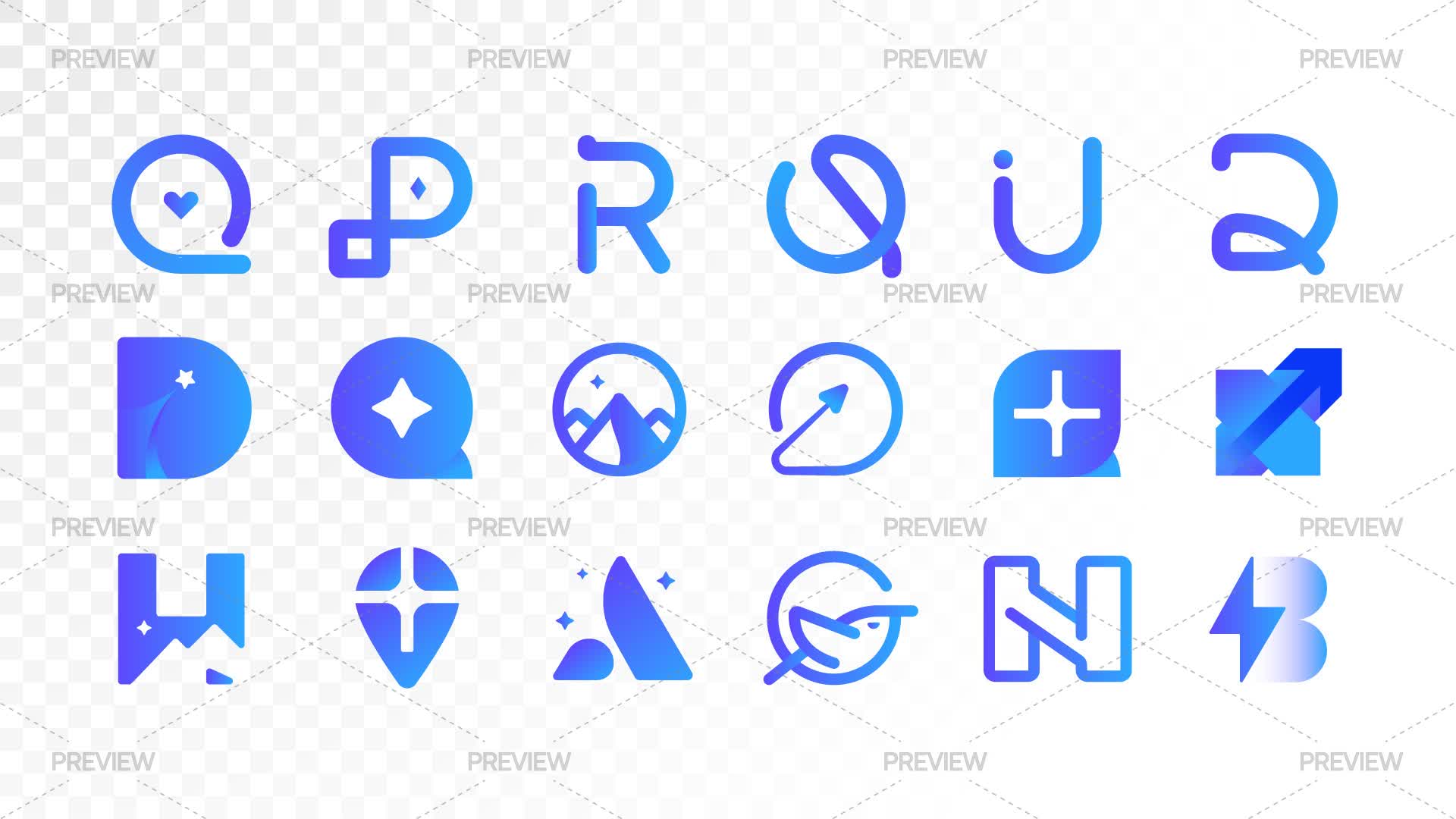 Gradient Symbols by Kuat - Graphics | Motion Array