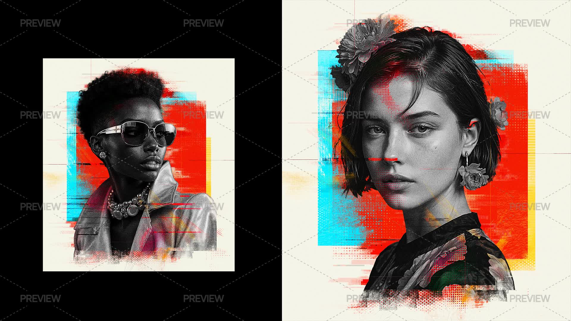Neo Photo Effect Neo-Vintage Halftone Portrait Effect by Ibragimov - Graphics | Motion Array