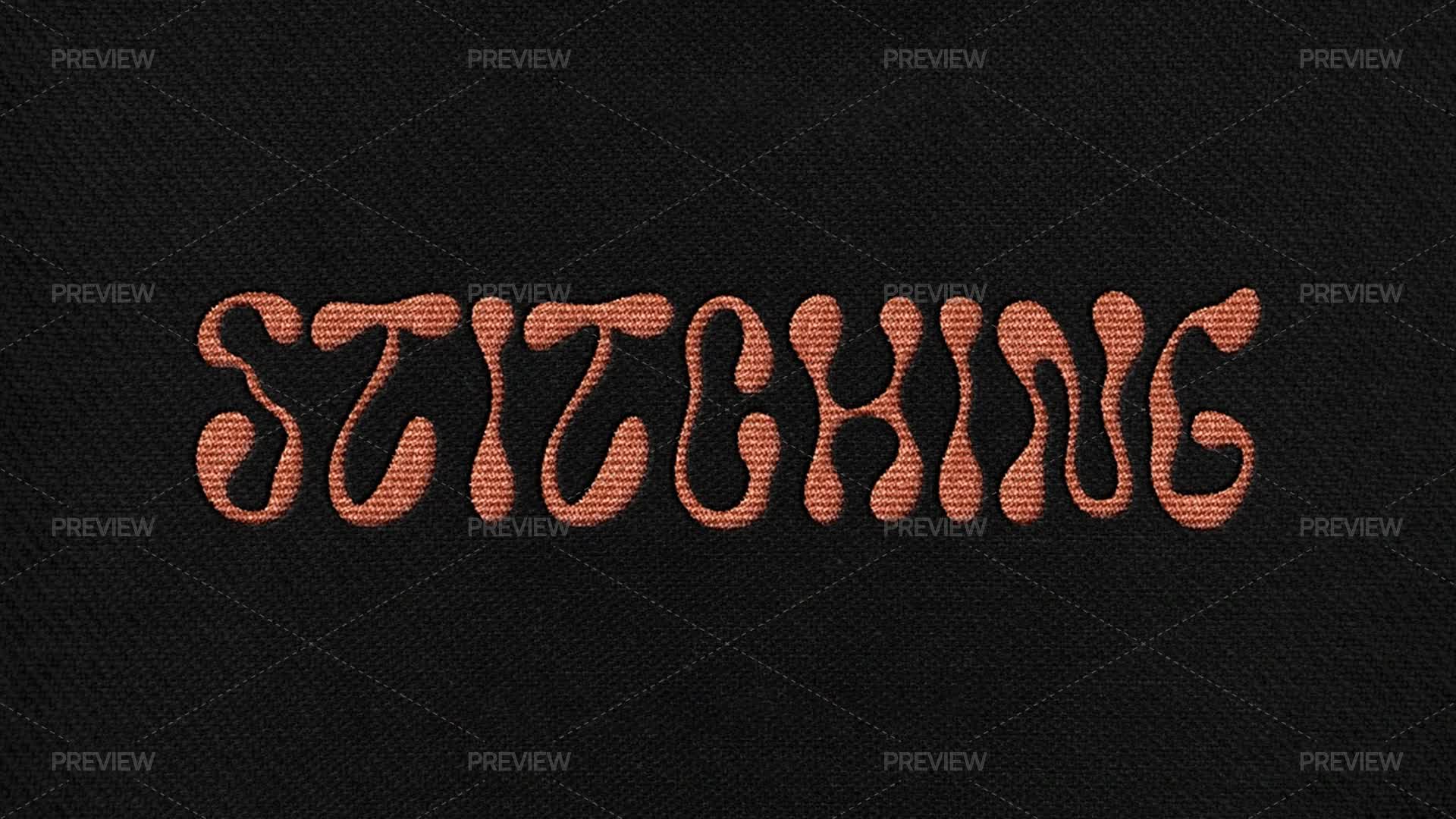 Stitching Embroidery Text Effect - Graphics | Motion Array