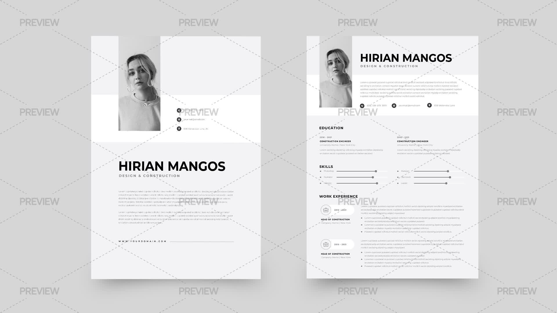 CV Resume Template - Graphics | Motion Array