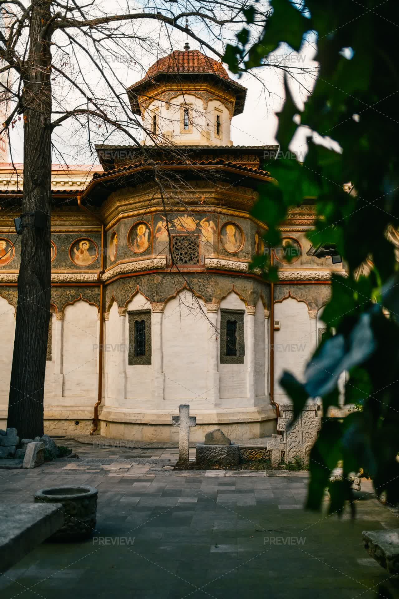 Monastery Bucharest Stavropoleos Monastery Architecture In Bucharest - Stock Photos ...