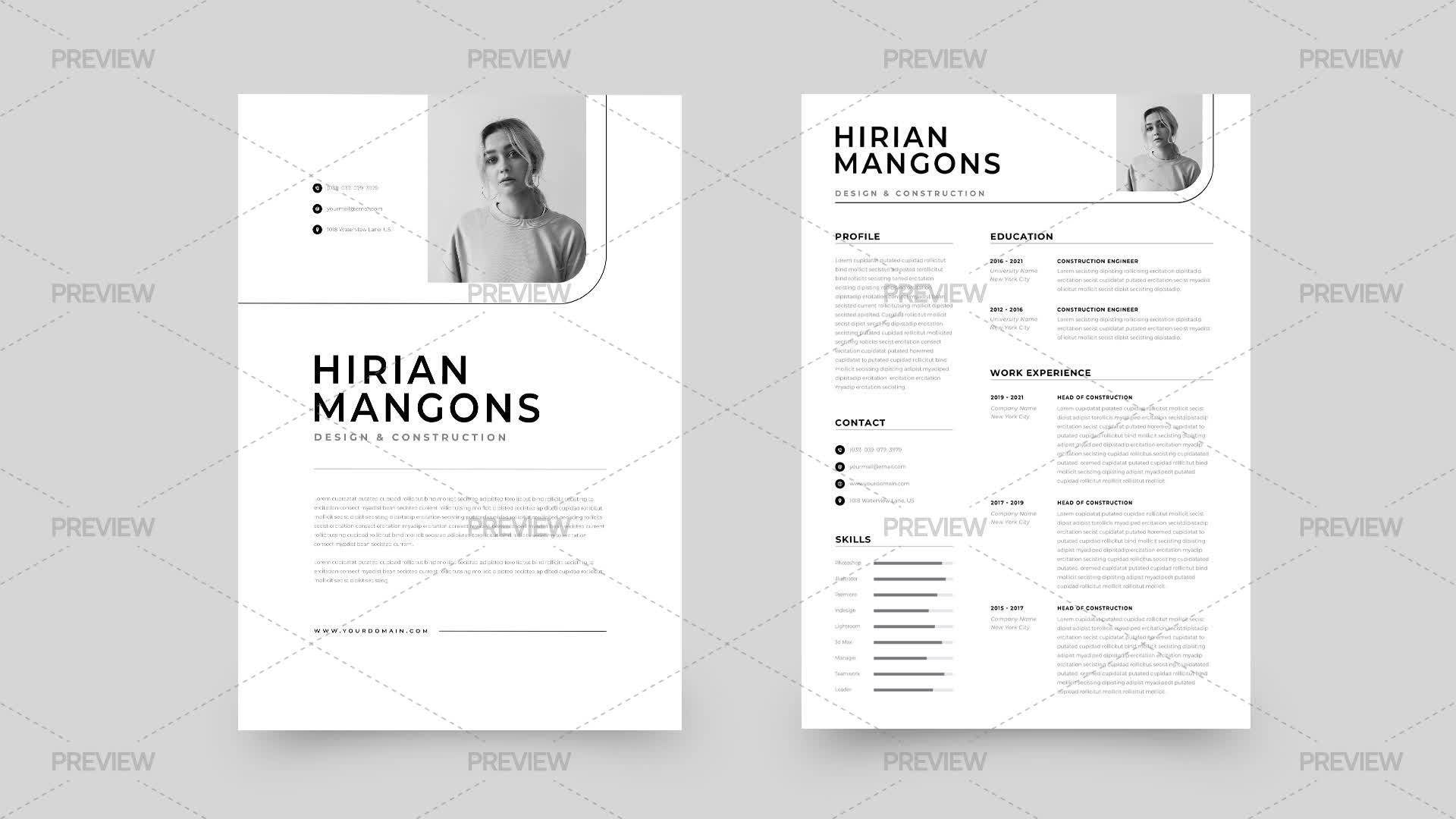 CV Resume Template - Graphics | Motion Array