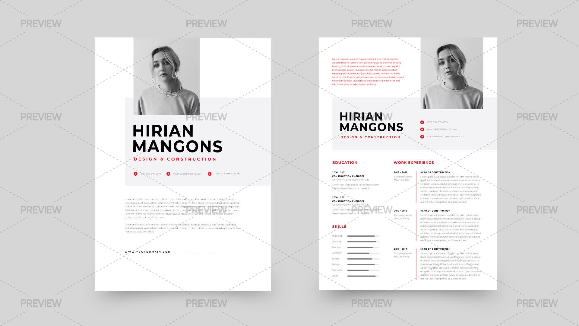 CV Resume Template - Graphics | Motion Array