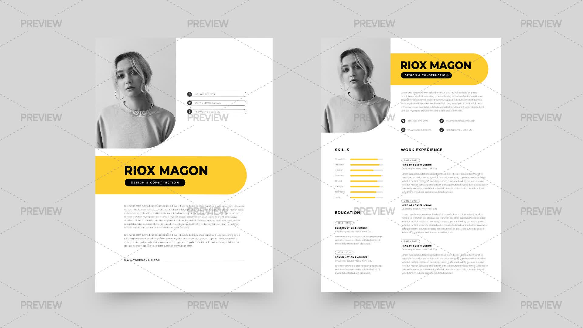 CV Resume Template - Graphics | Motion Array