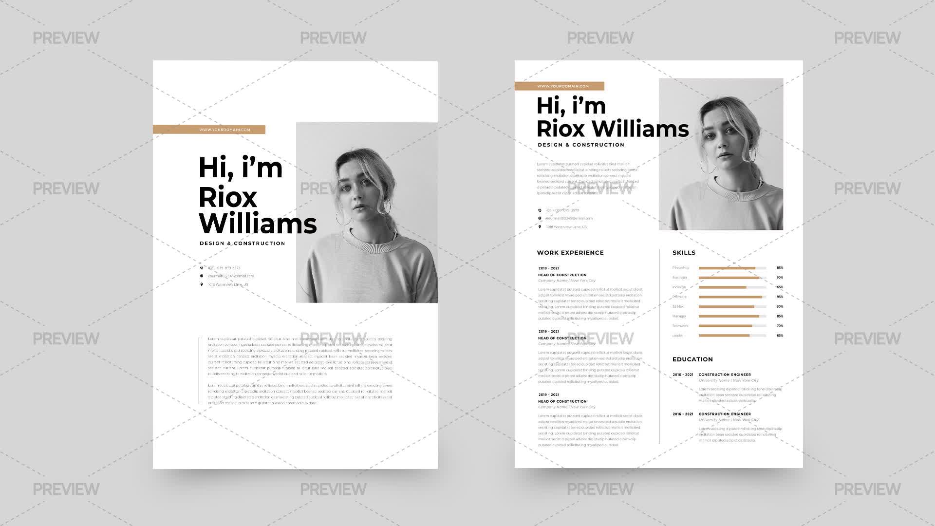 CV Resume Template - Graphics | Motion Array