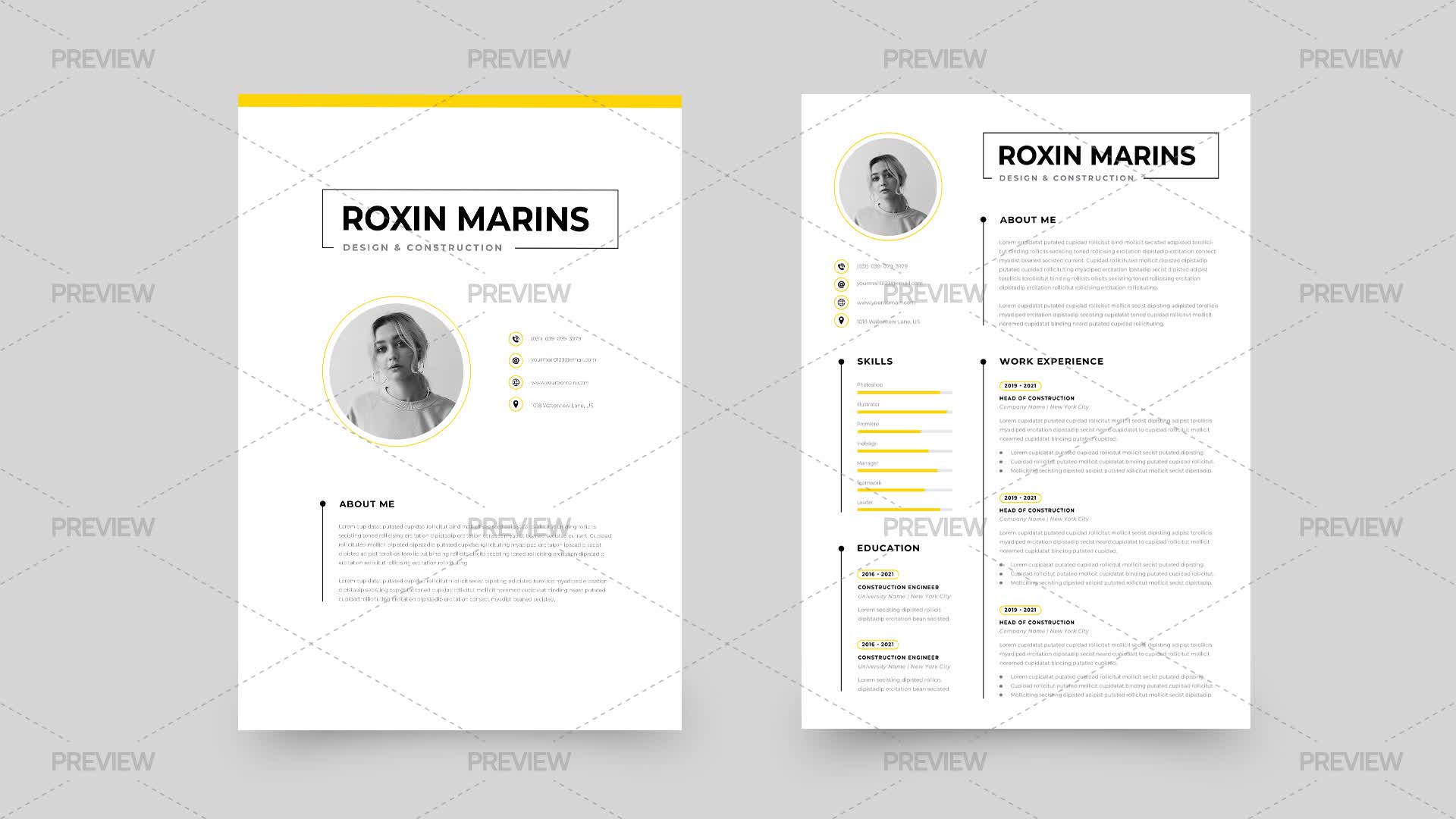 CV Resume Template - Graphics | Motion Array