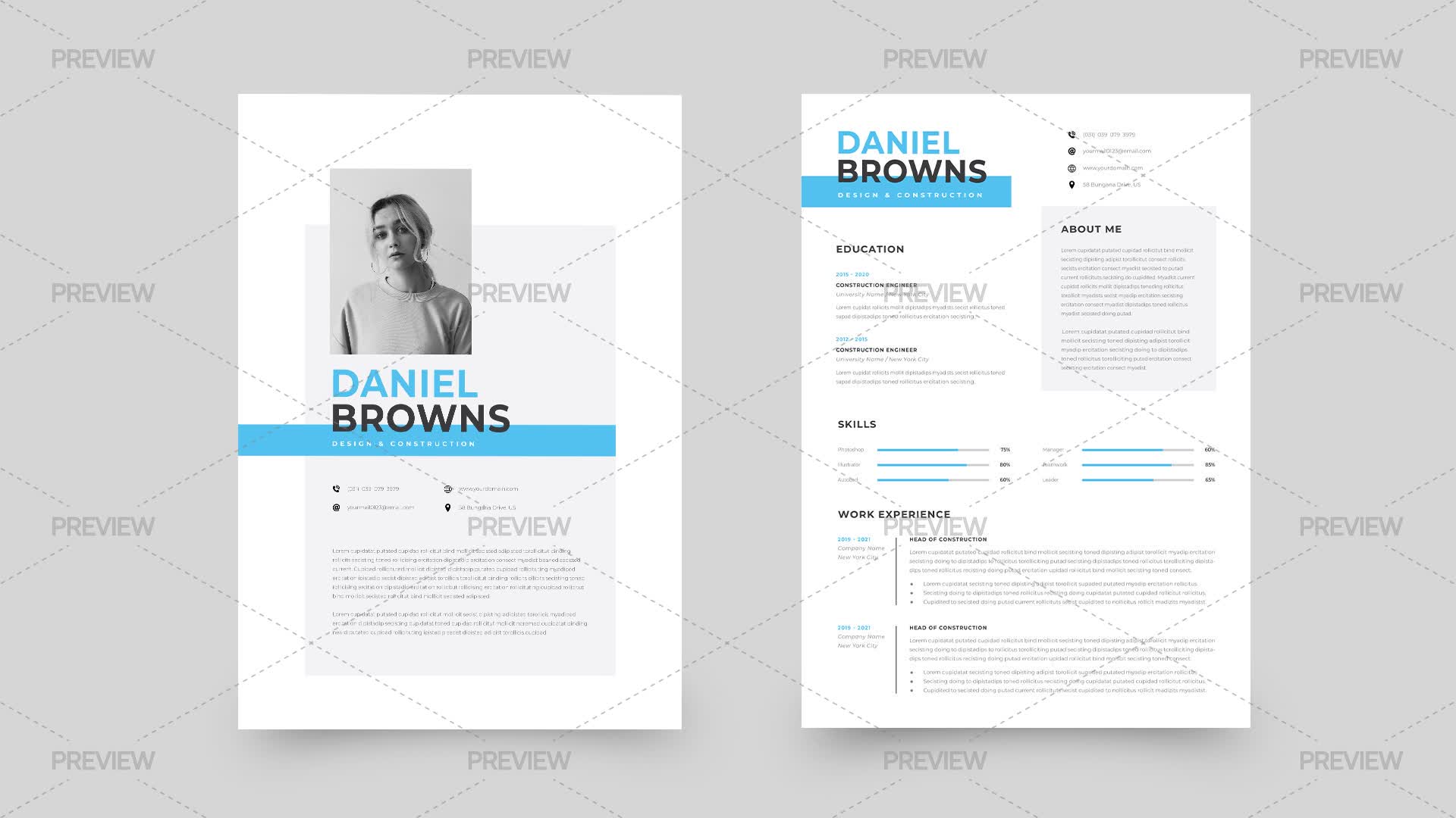 CV Resume Template - Graphics | Motion Array