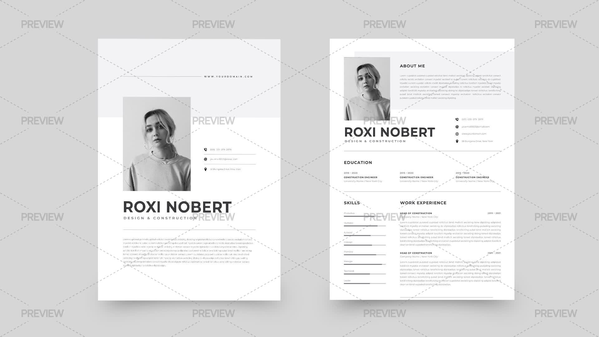 CV Resume Template - Graphics | Motion Array
