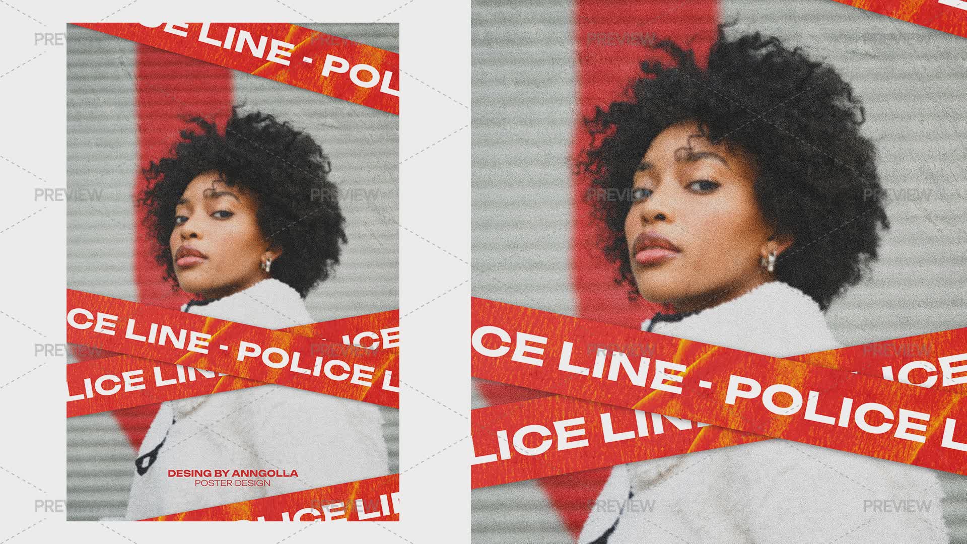 Poster With Police Tape - Graphics | Motion Array