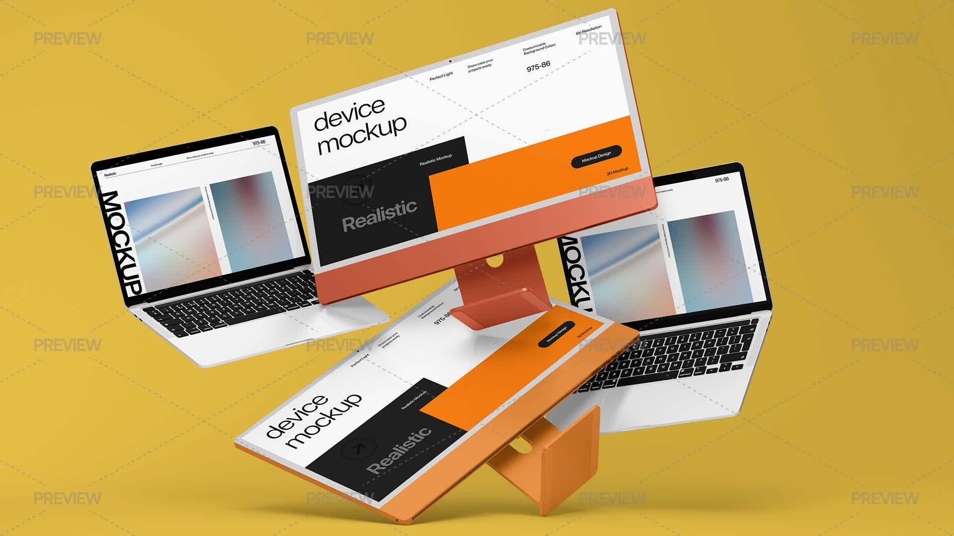Multi Device Graphics Multiple Device Screens Mockup by eastgraphic - Graphics | Motion Array