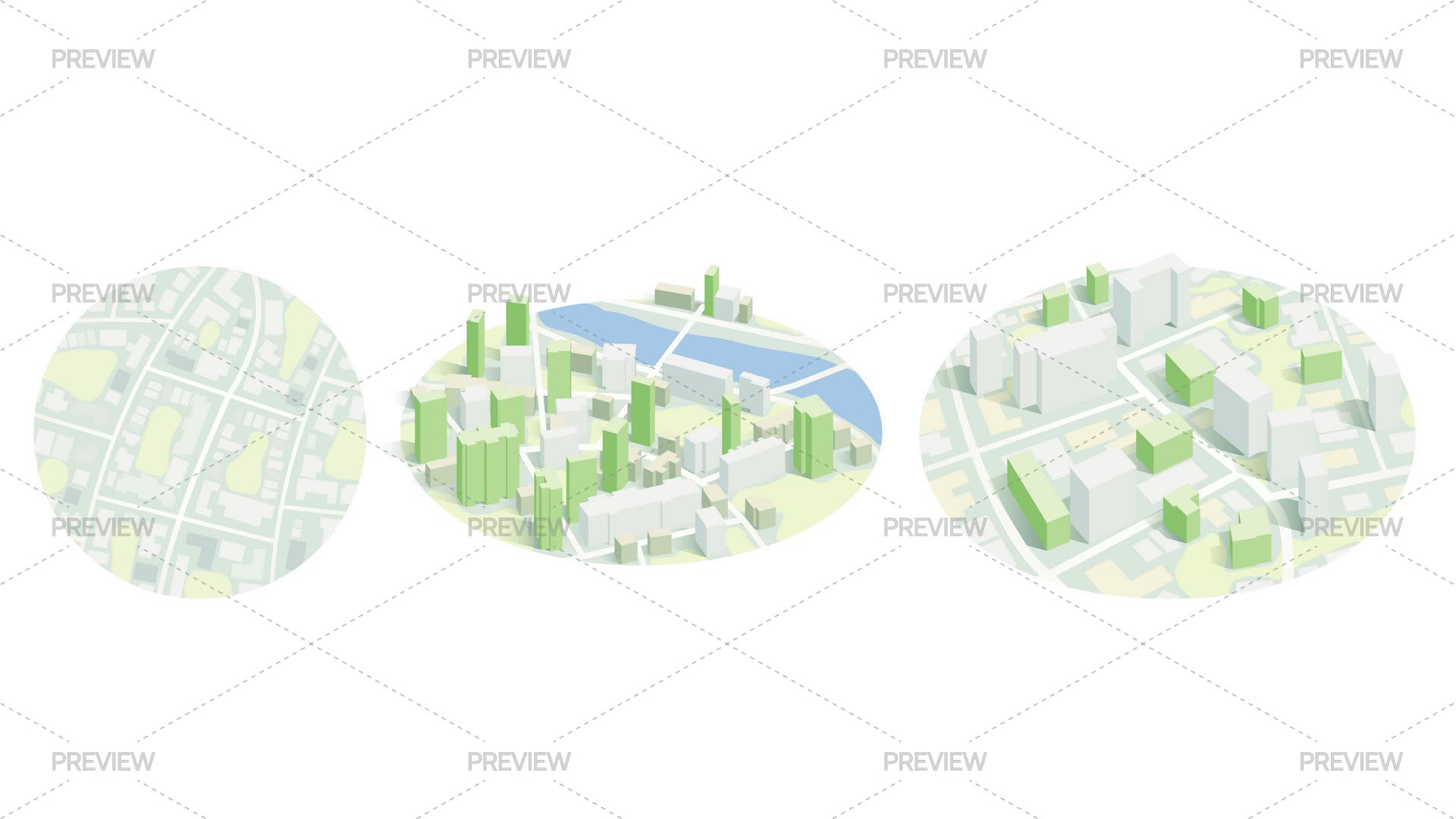 Circular Graphics. Map Circular City Maps by Aqi49 - Graphics | Motion Array