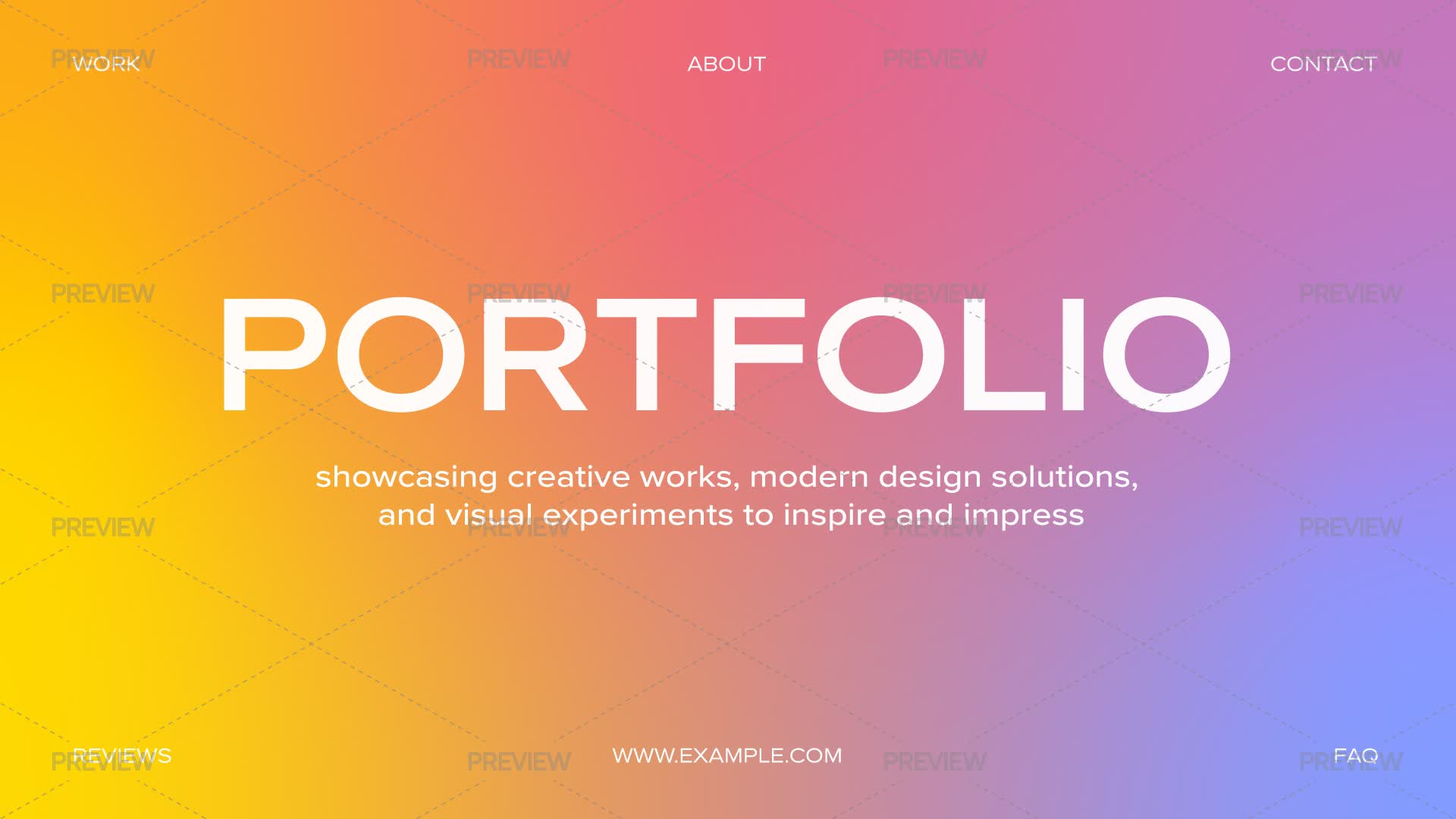 Protfolio Header Neon Gradient Portfolio Website Header Template - Graphics | Motion Array