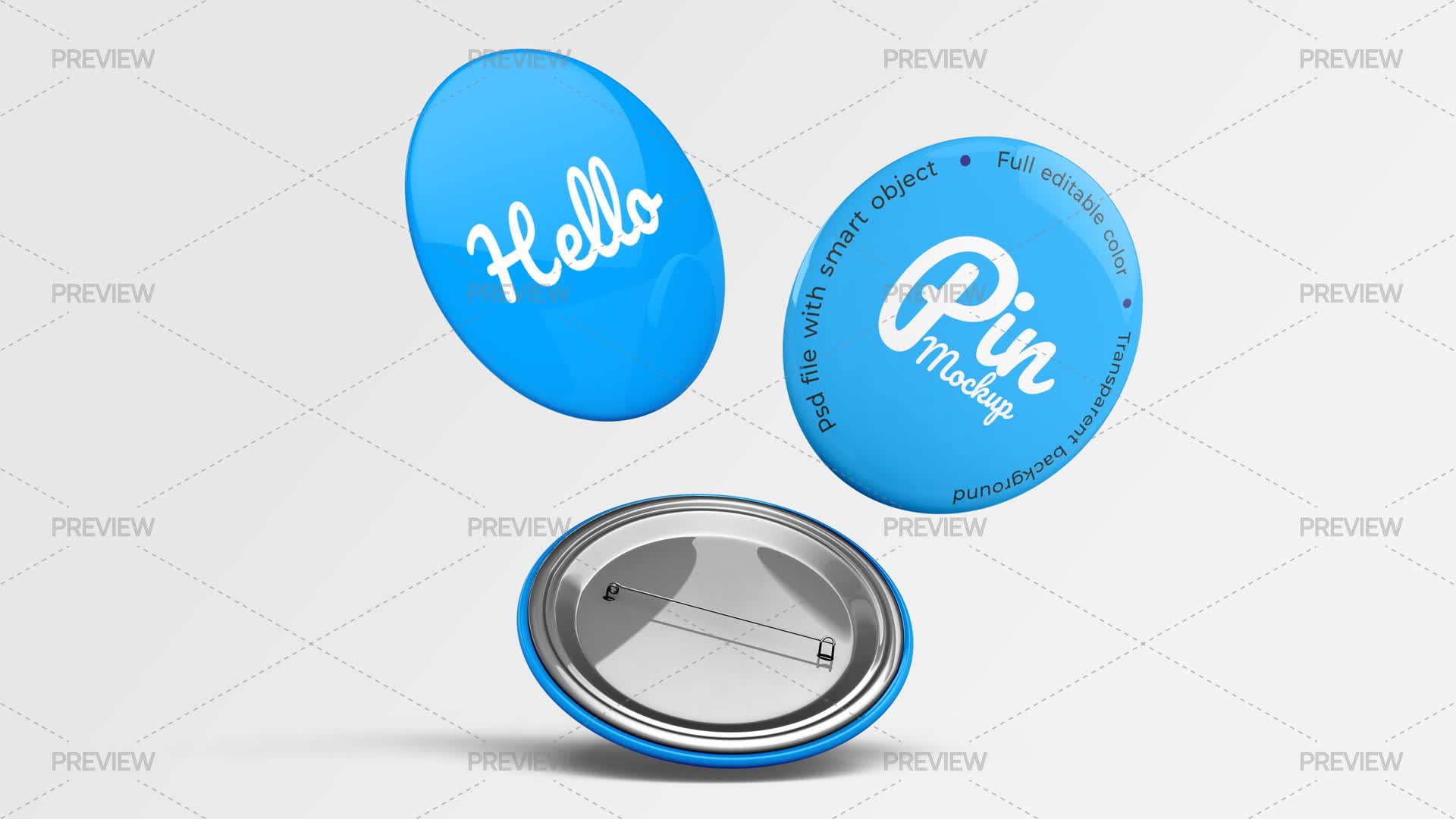 Pin Button Badge Mockup by JERAPAH - Graphics | Motion Array