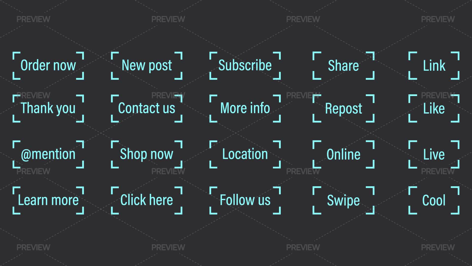 Call Button Array Call To Action Buttons by Anna Orlova - Graphics | Motion Array