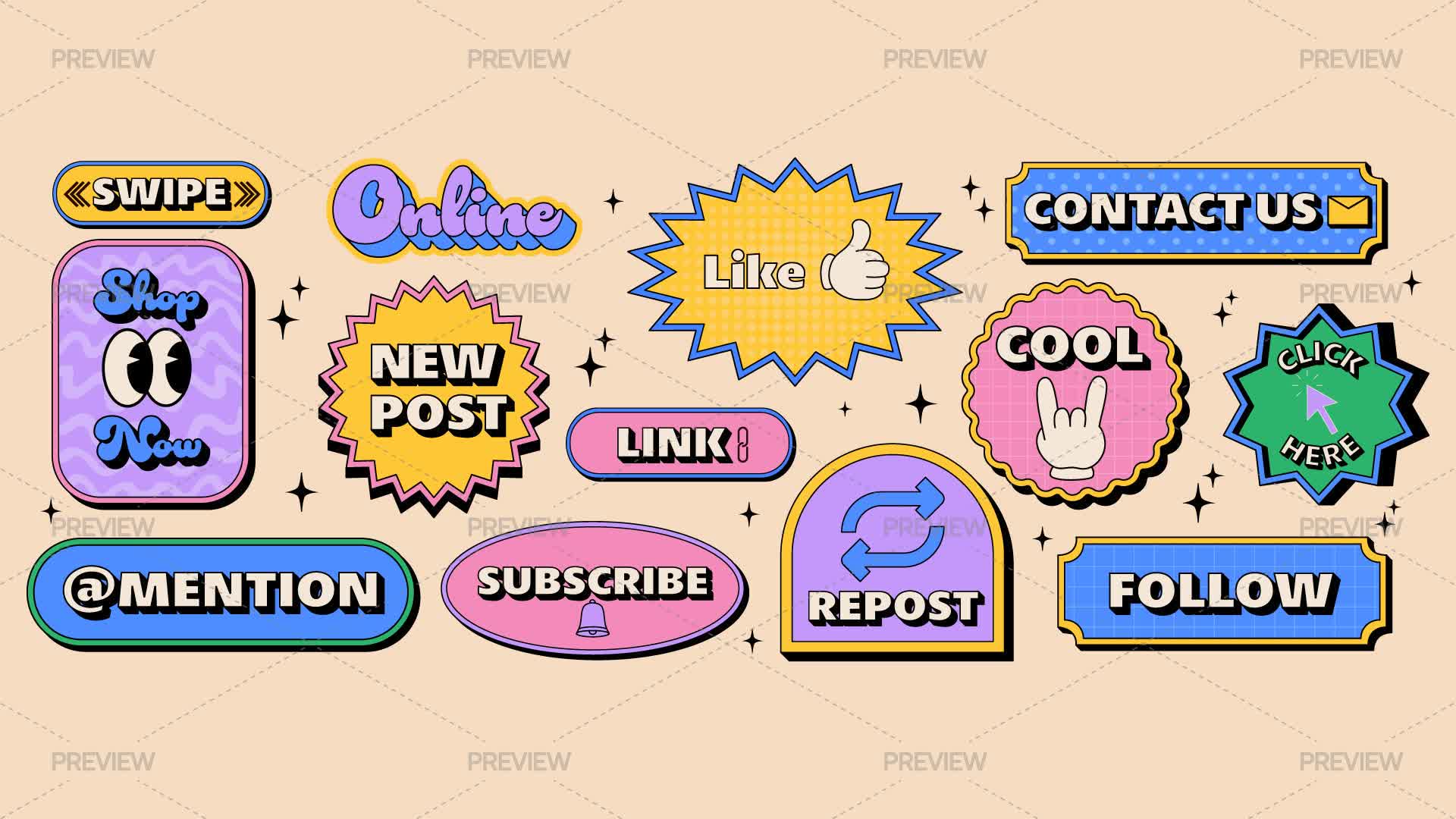 Action Labels - Graphics | Motion Array