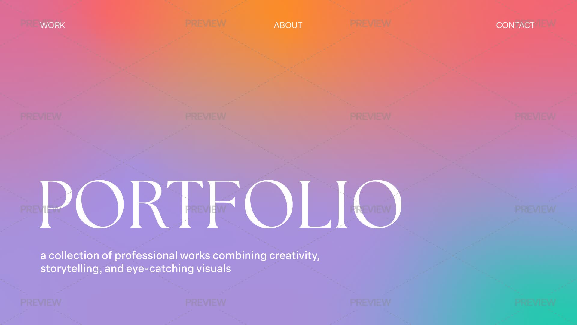 Neon Gradient Background Portfolio Template - Graphics | Motion Array