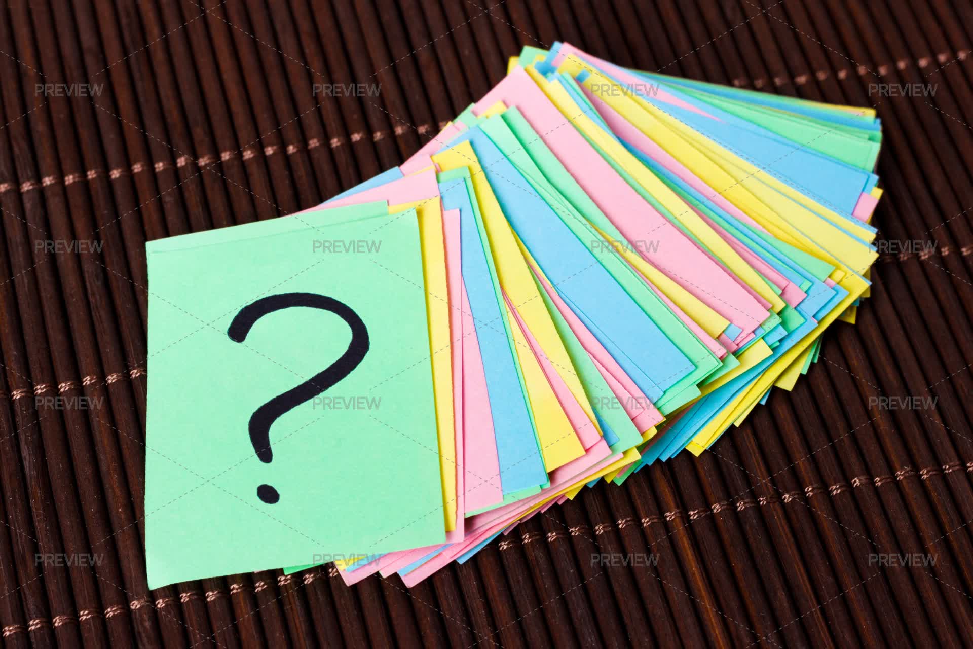 Question Mark Table Array Question Mark, Pile Of Paper On Table, Concept - Stock Photos | Motion ...
