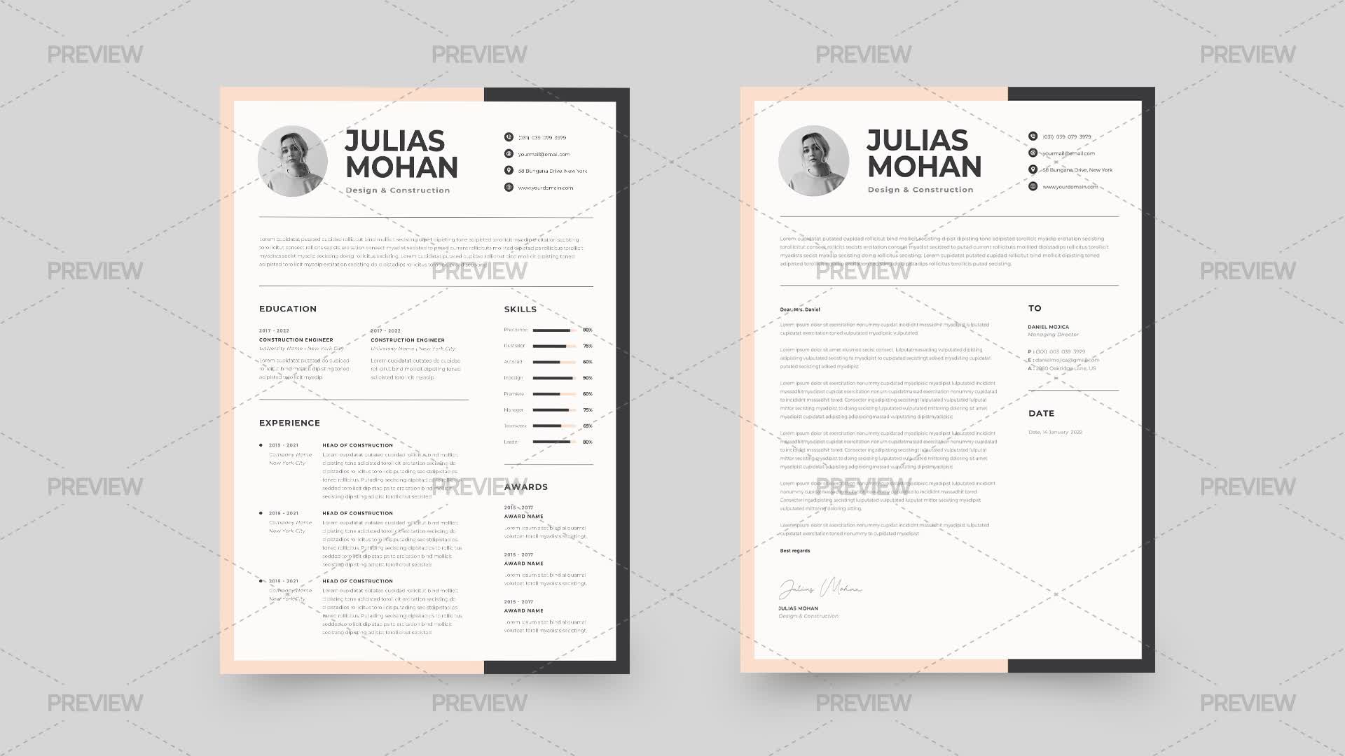 CV Resume Template - Graphics | Motion Array